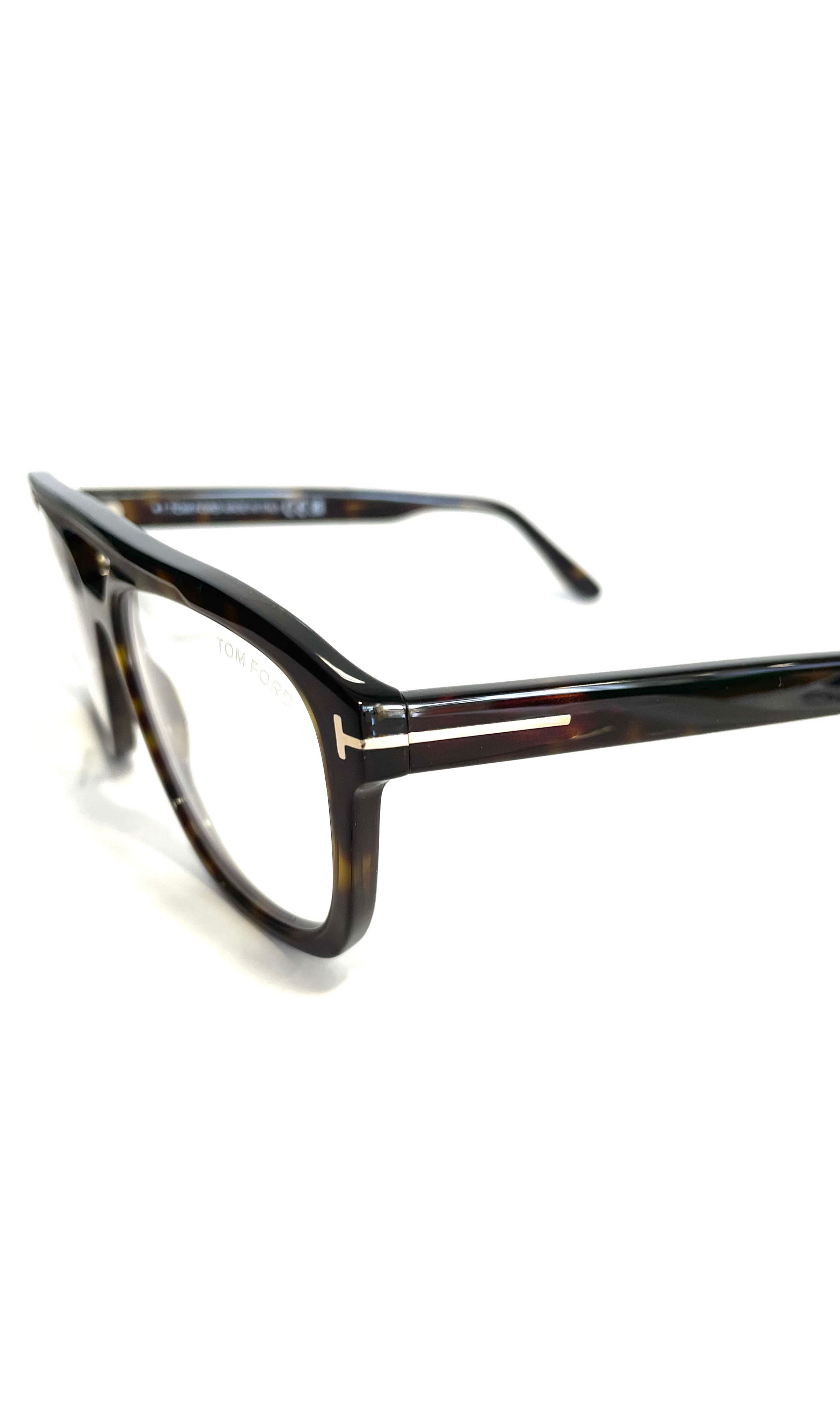 Lunettes Tom Ford écaillées à double barre 