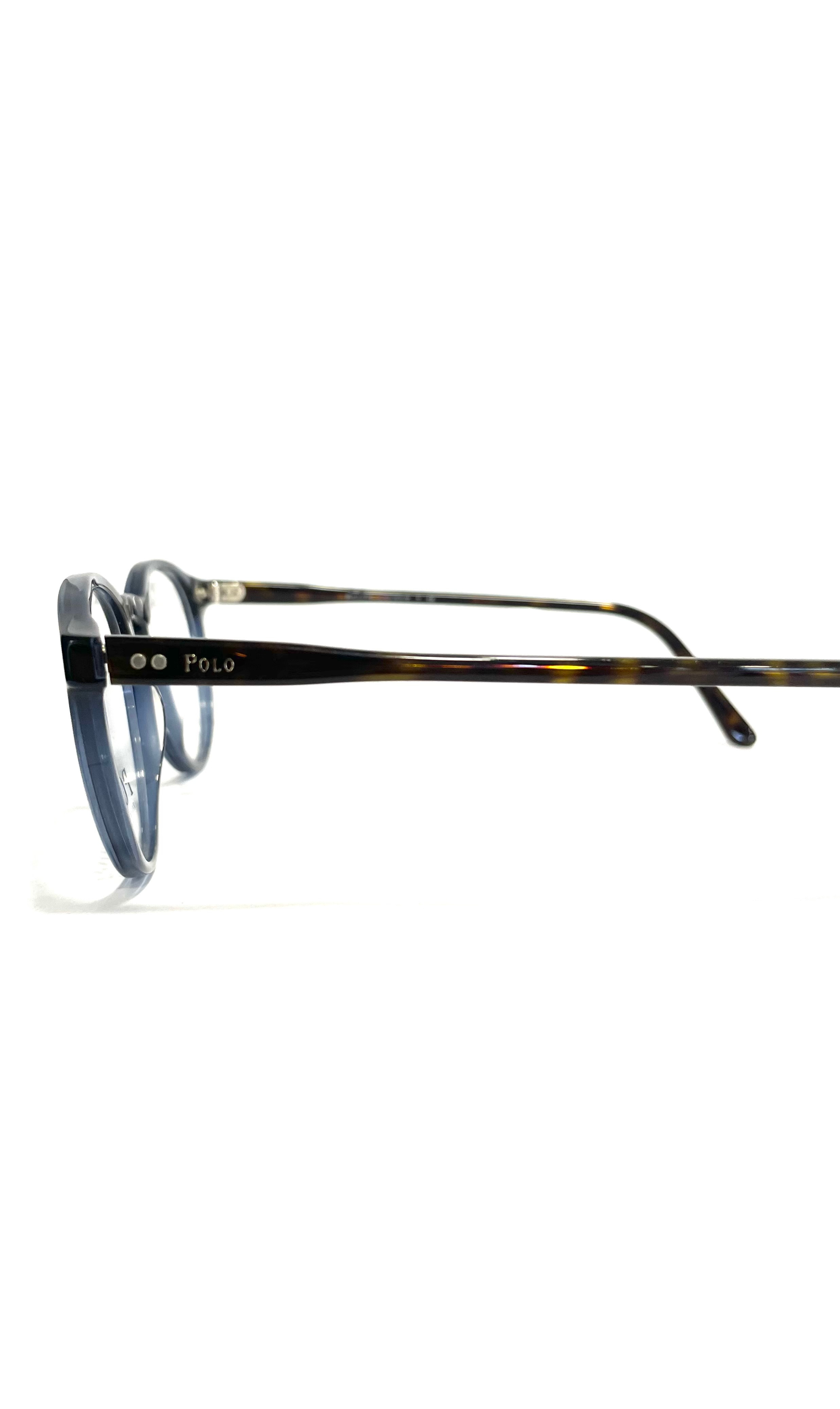 Lunettes Polo bleues à branches écaillées