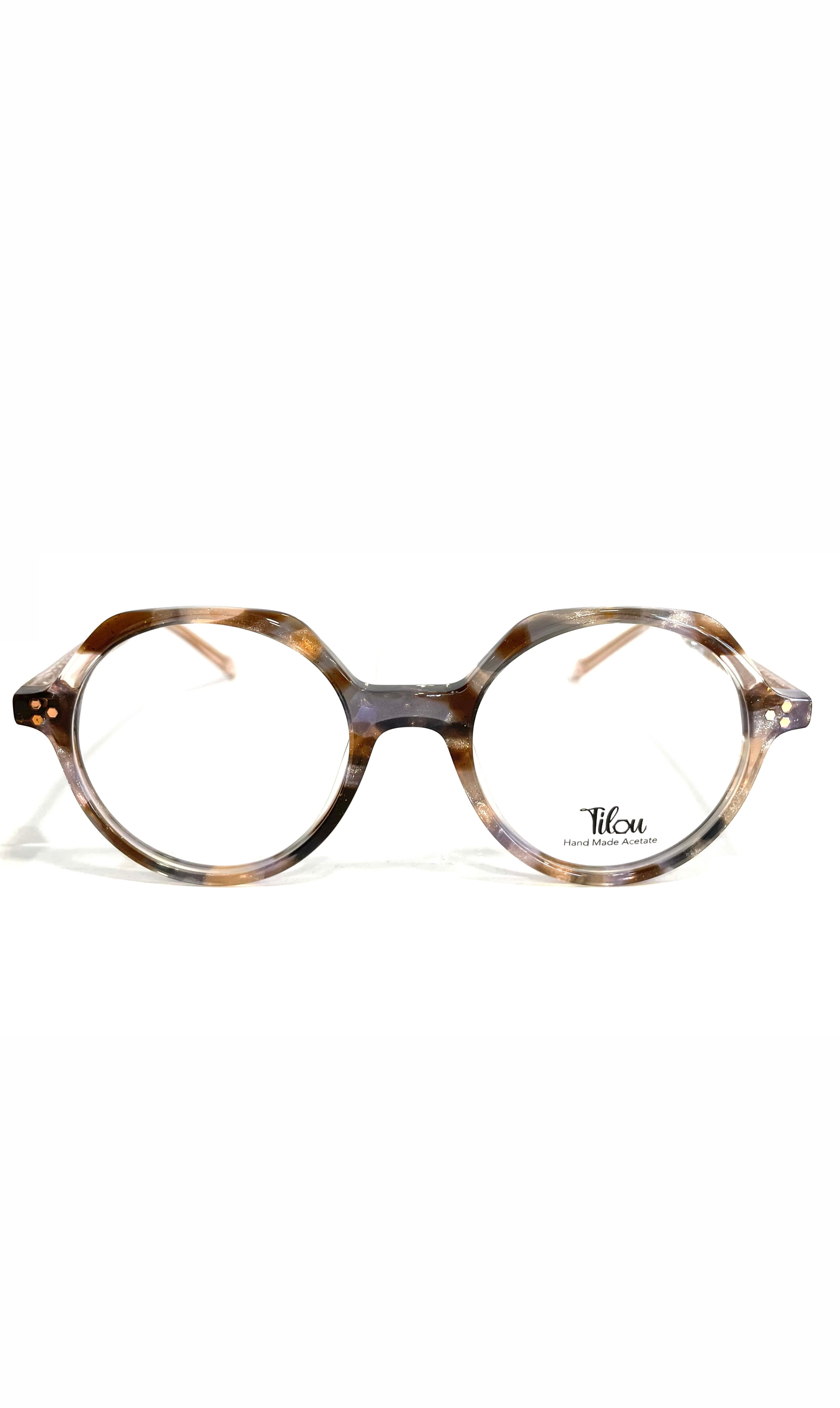 Lunettes Tilou à motif écaille nacré, rose et bleue