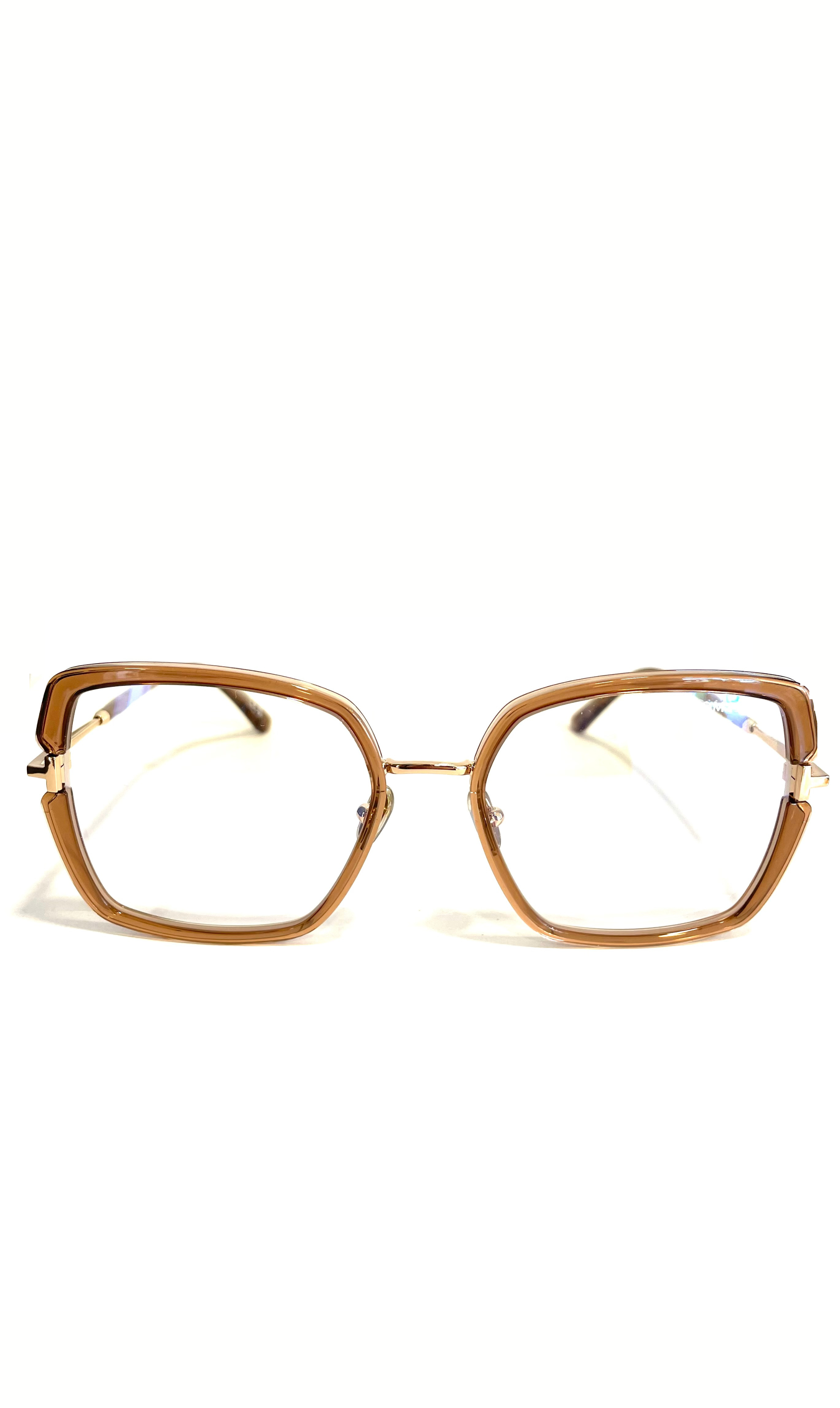 Lunettes carrées à insert en acétate 