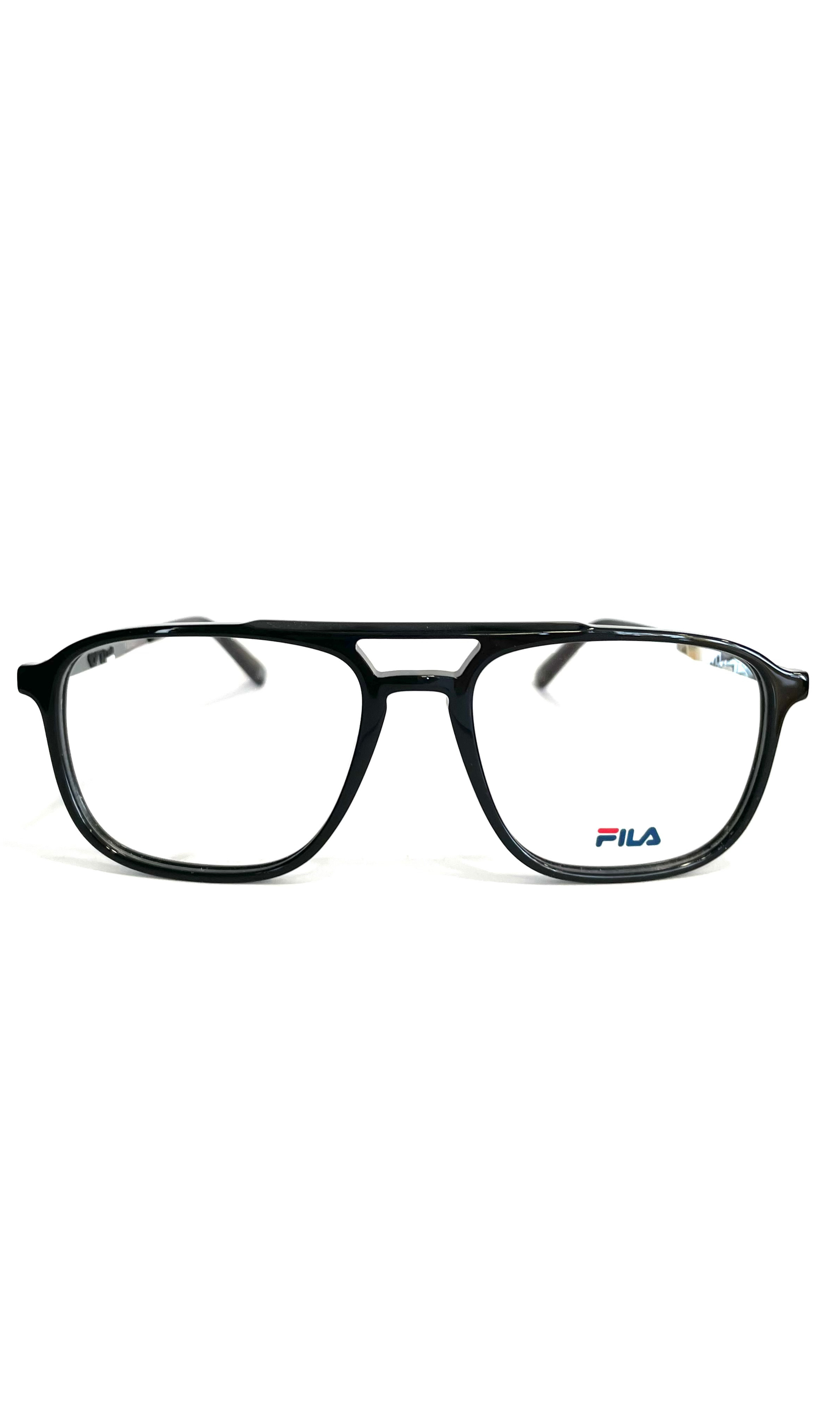 lunettes Fila noires à double barre 
