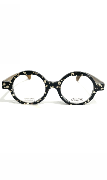 Lunettes Atelier Berecllo Rondes à éclats d'oeuf de caille incrustés