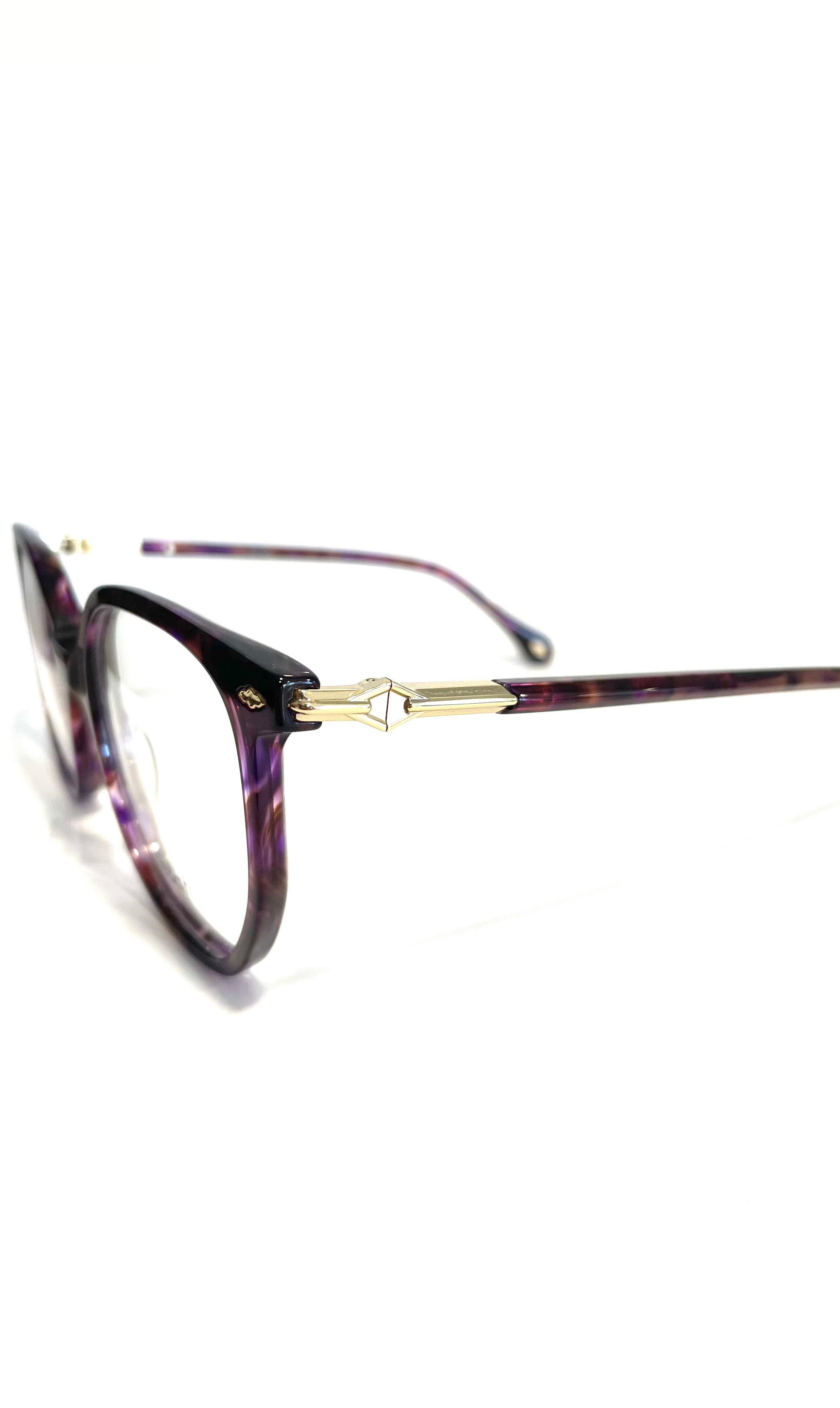 Lunettes de vue motifs violets