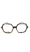 Lunettes rectangulaires écaillées