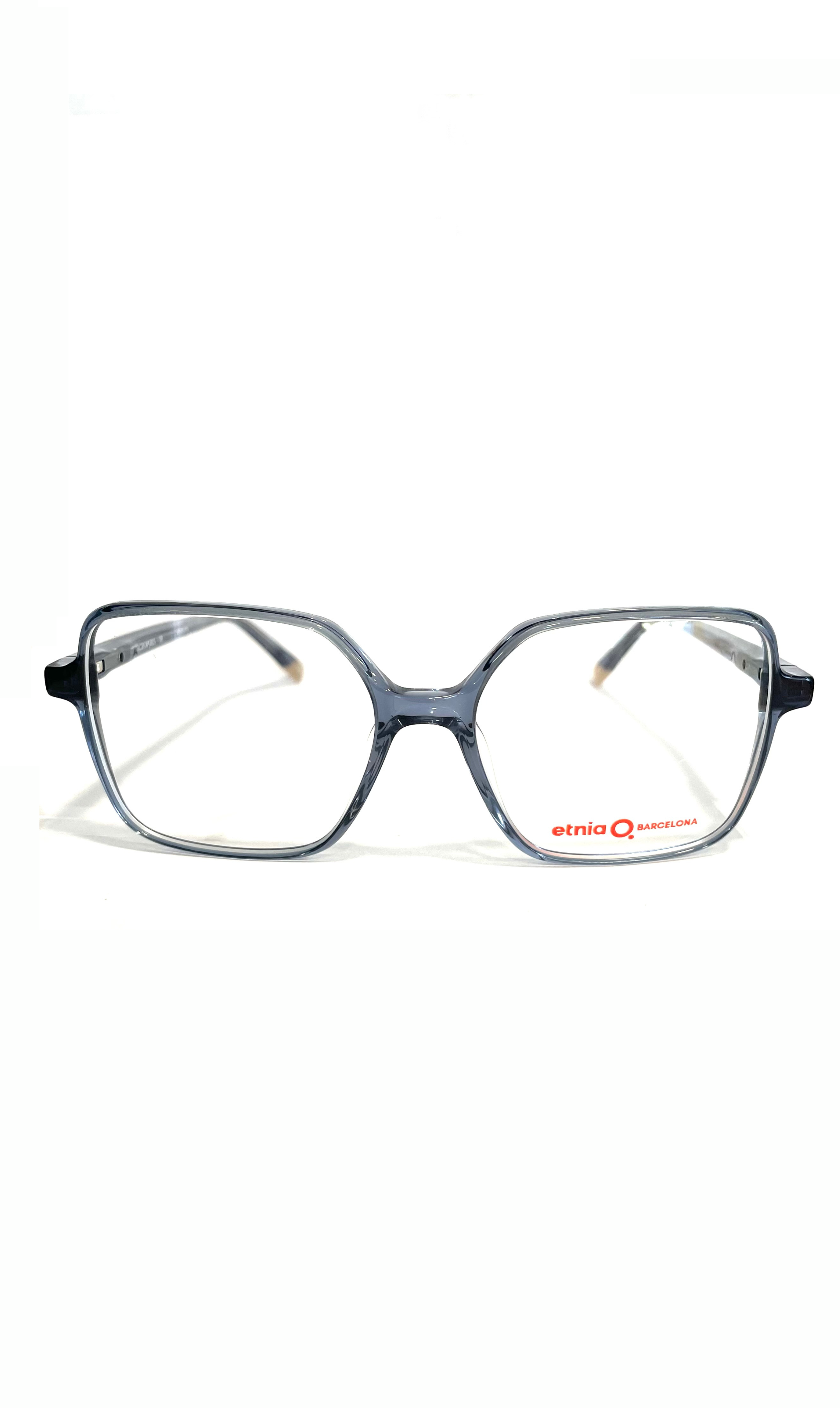 Lunettes bleues transparentes