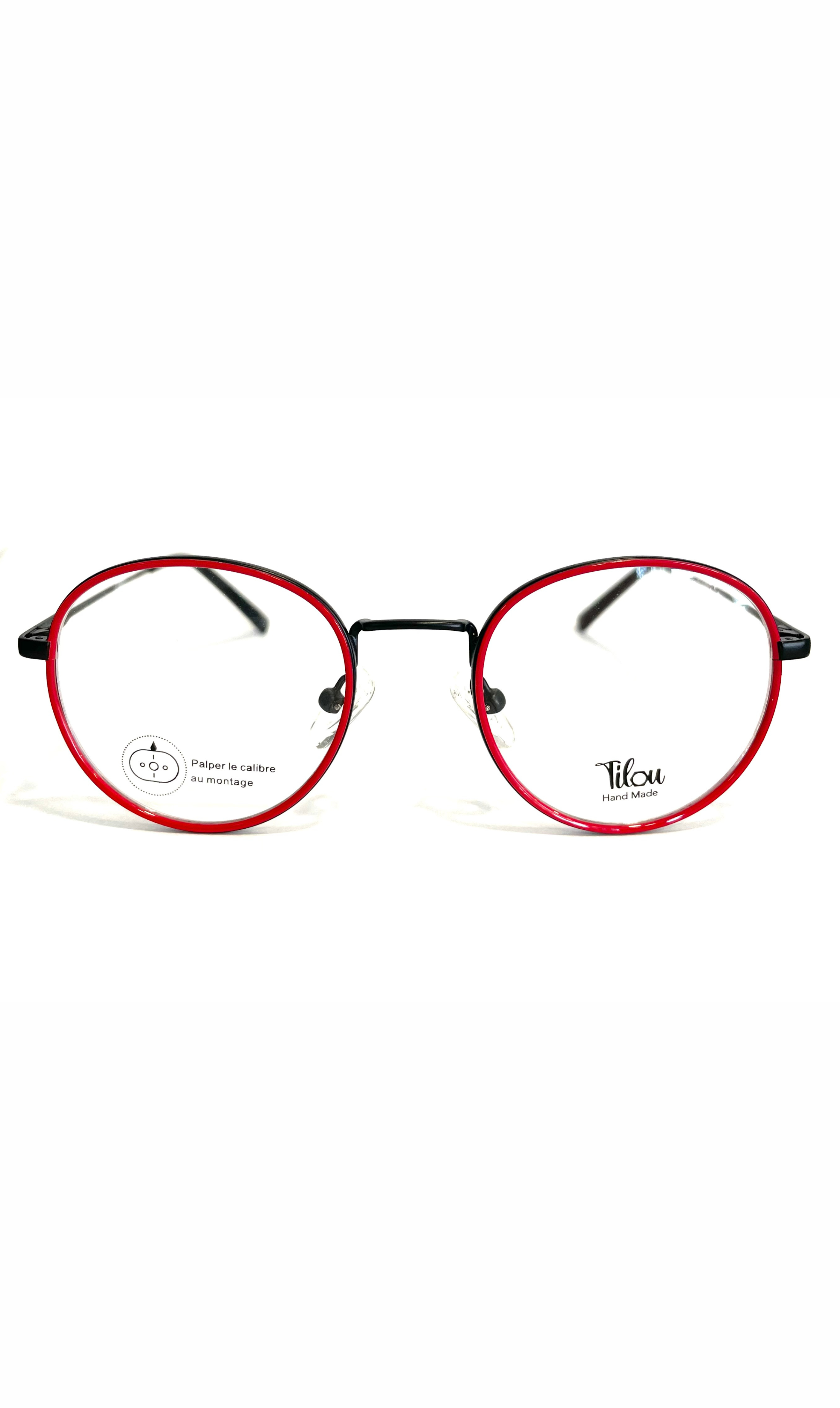 Lunettes TiLou en métal rouges et noires