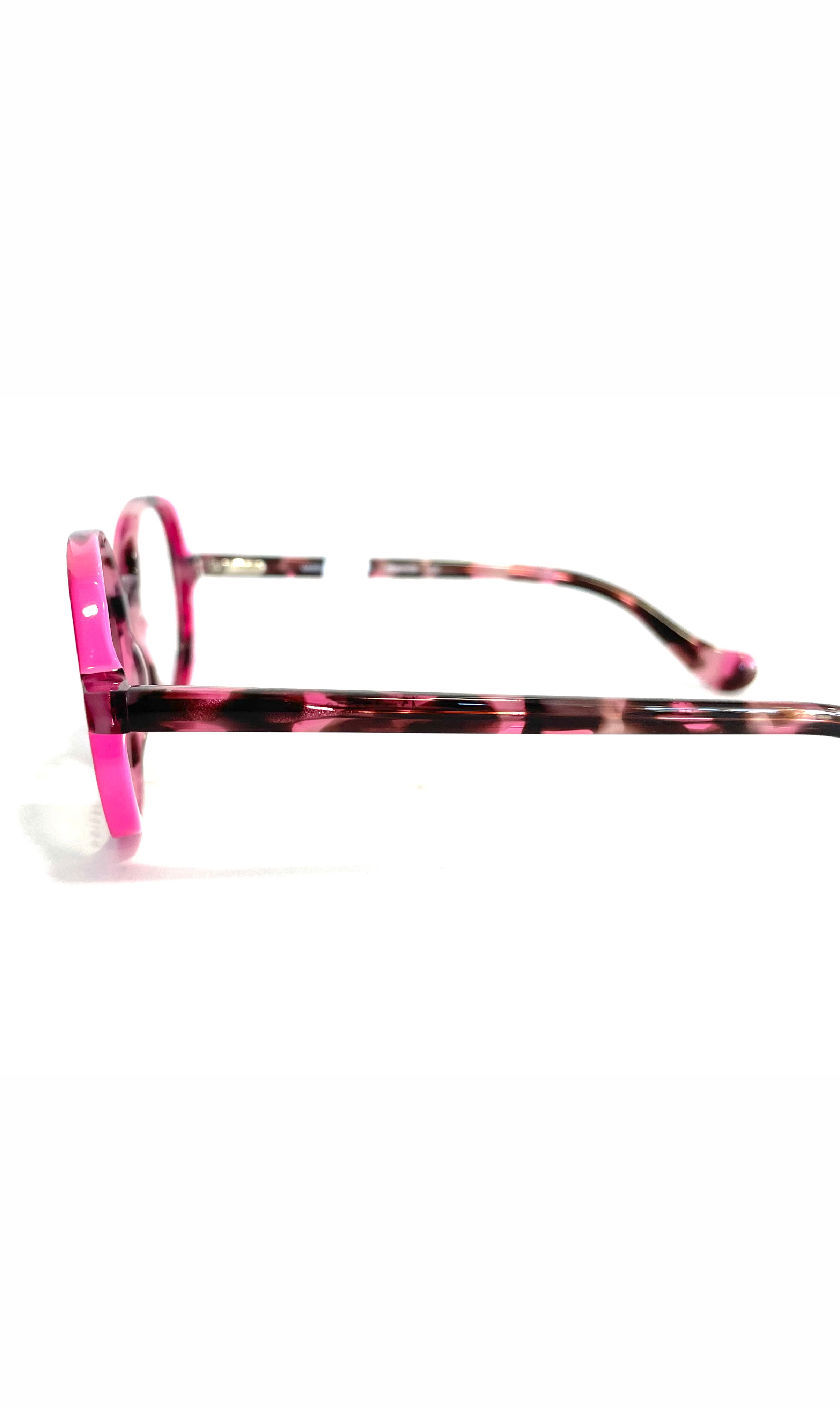 Lunettes V.Design à motif écaillé rose