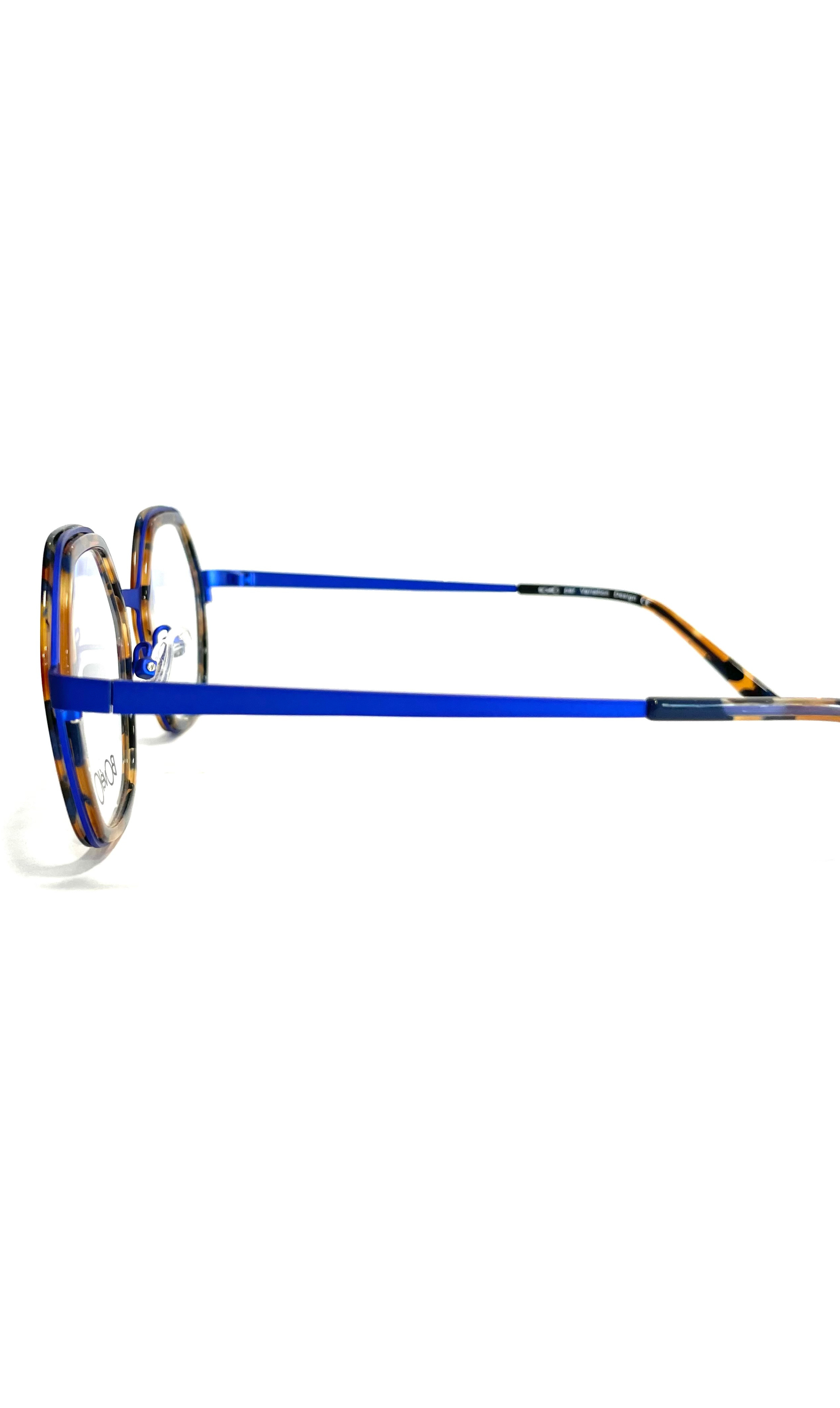 Lunettes Bovélo combiné acétate et métal bleu