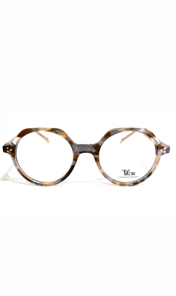 Lunettes Tilou à motif écaille nacré, rose et bleue