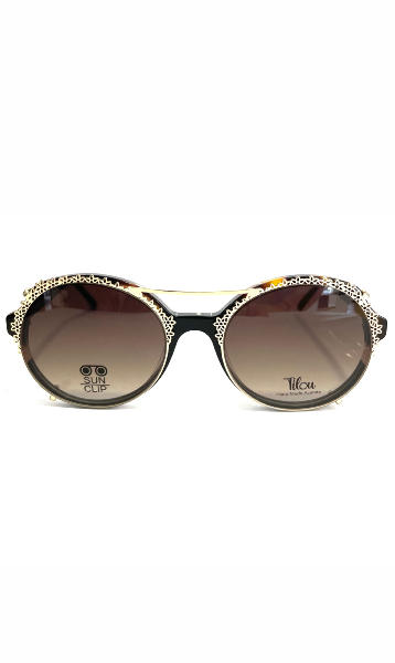 Lunettes tilou à clips solaire, motif écaillé