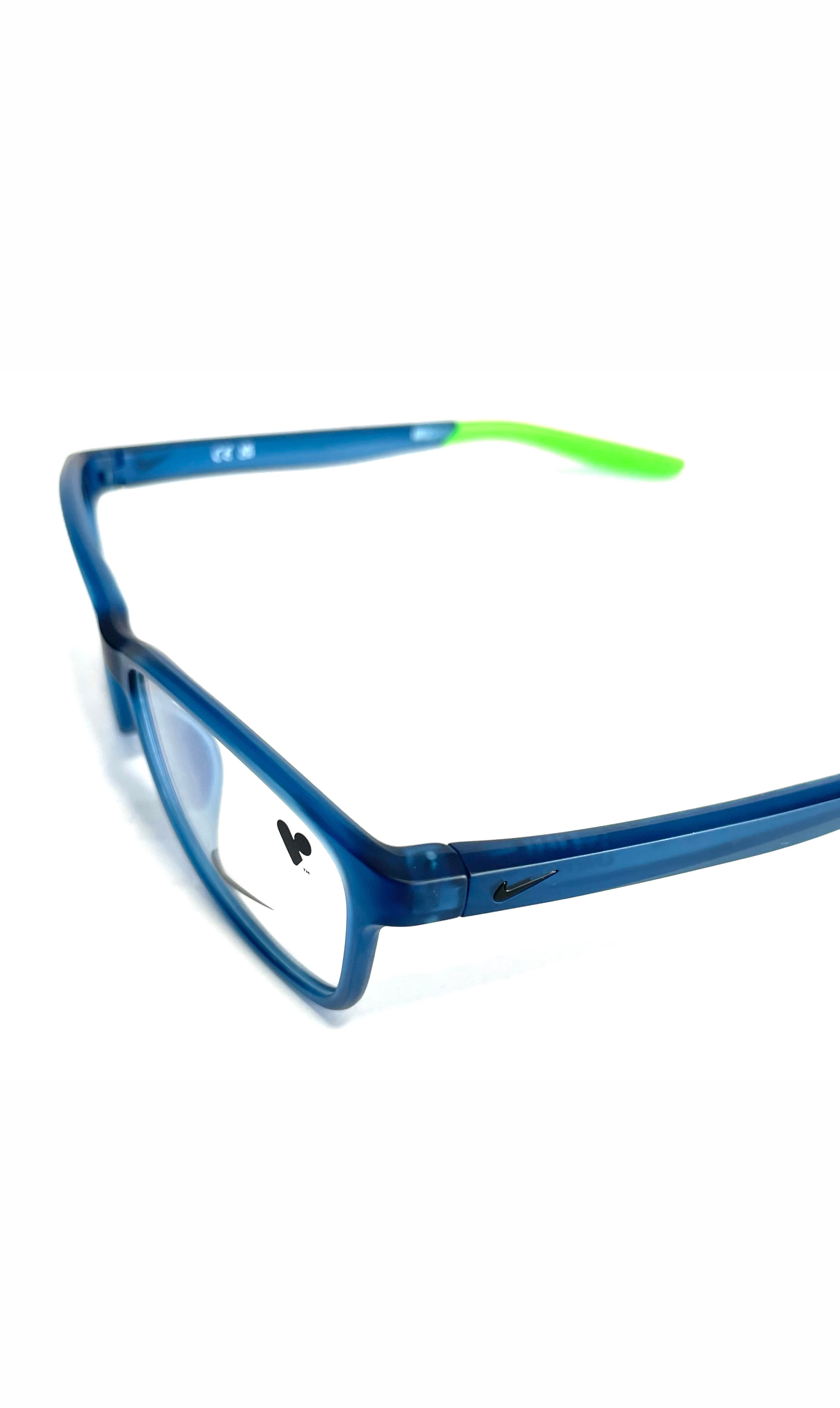 Lunettes Nike Unisexe Bleues à branches bleues et vertes fluo