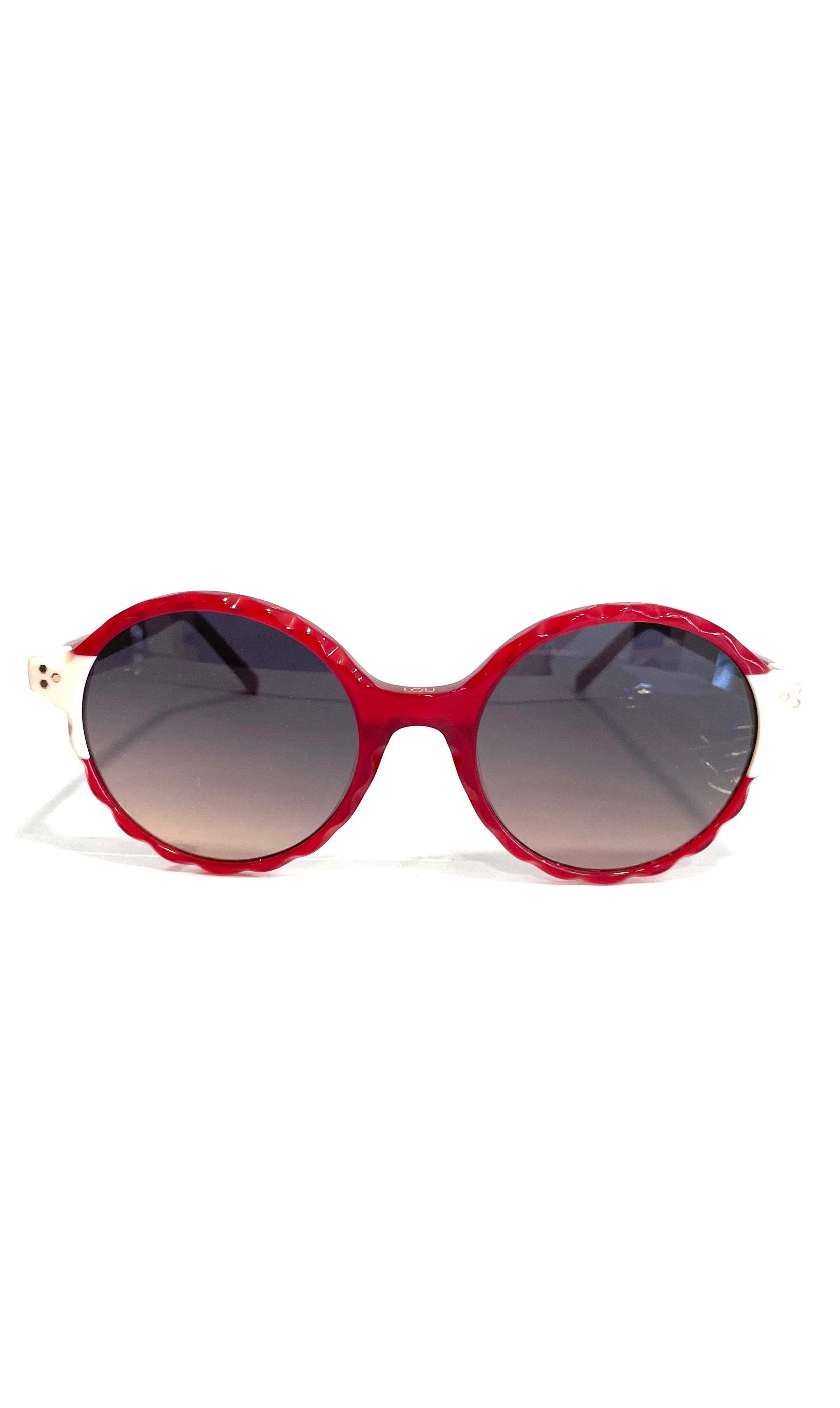 Lunettes de soleil Lou rouges et blanches
