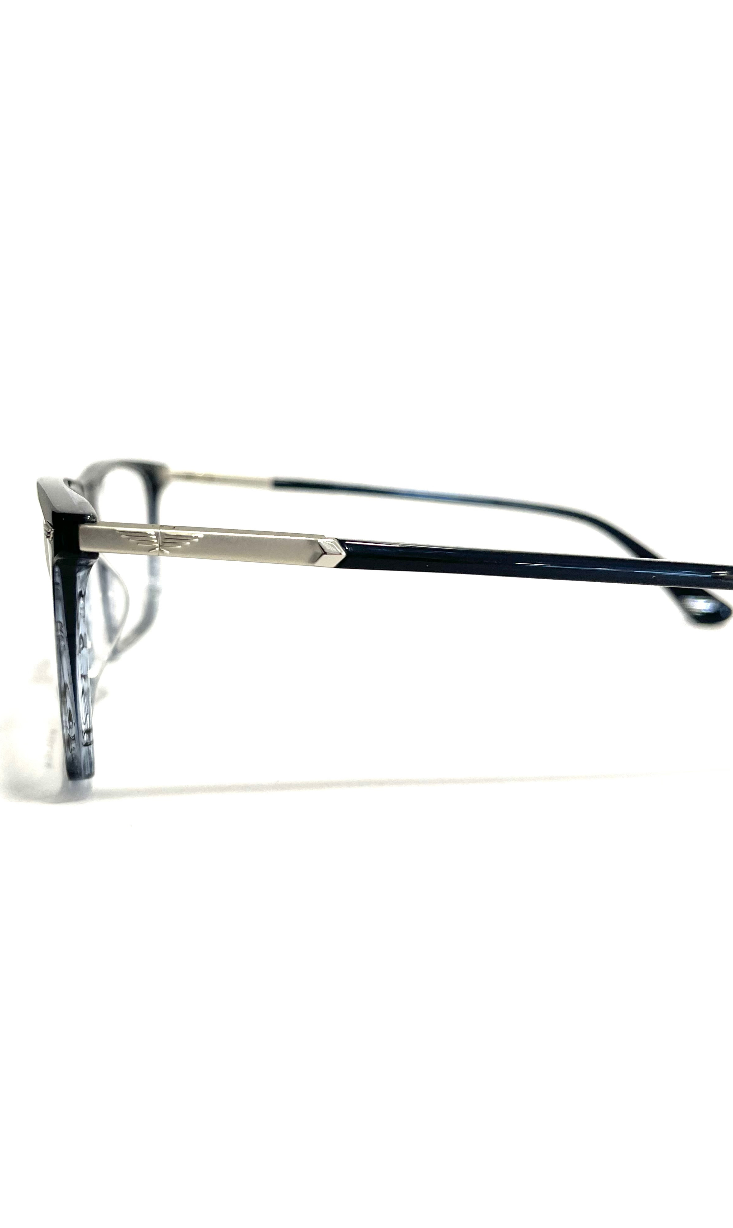 Lunettes Police noires et dégradé bleu 