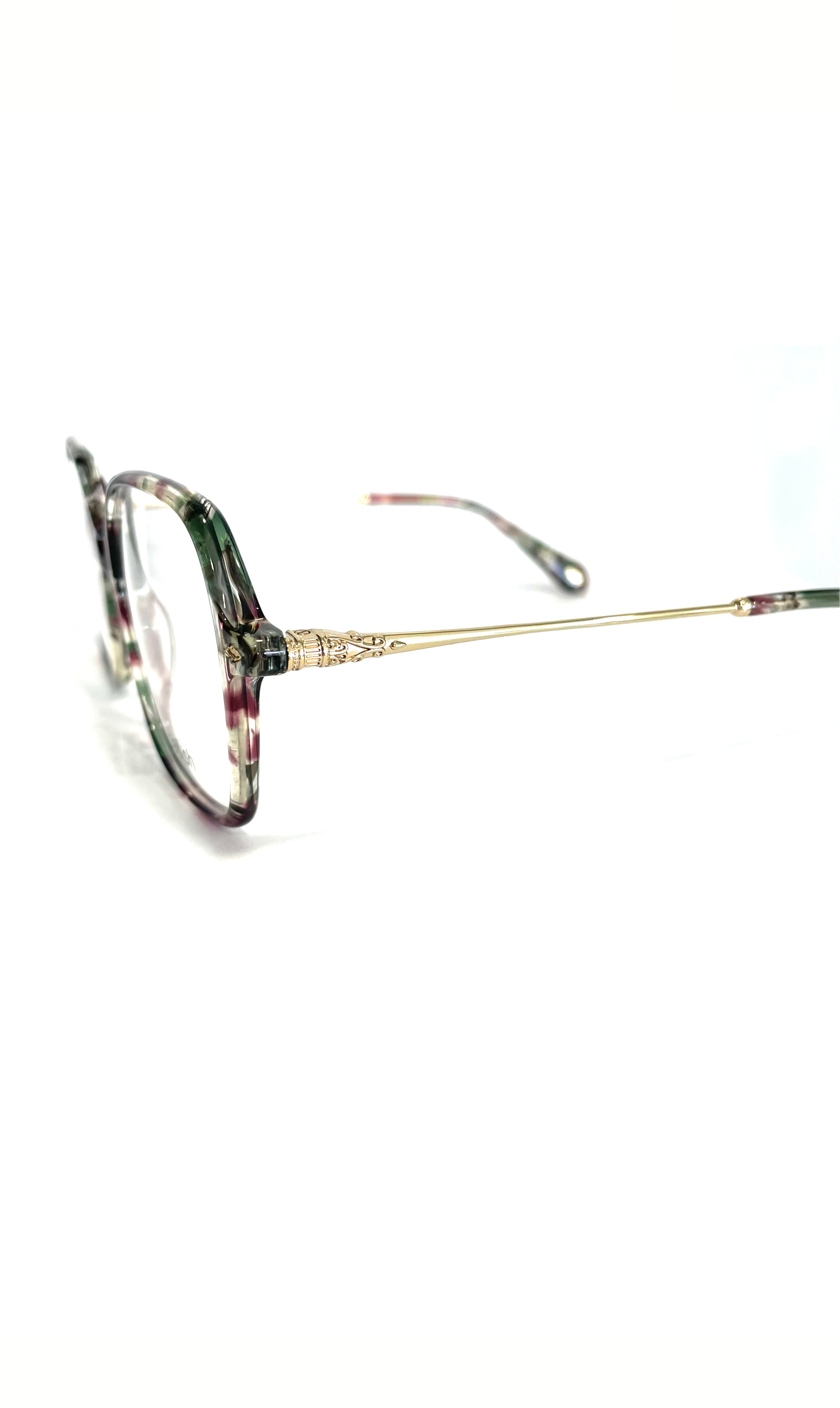 Lunettes motifs violet/vert