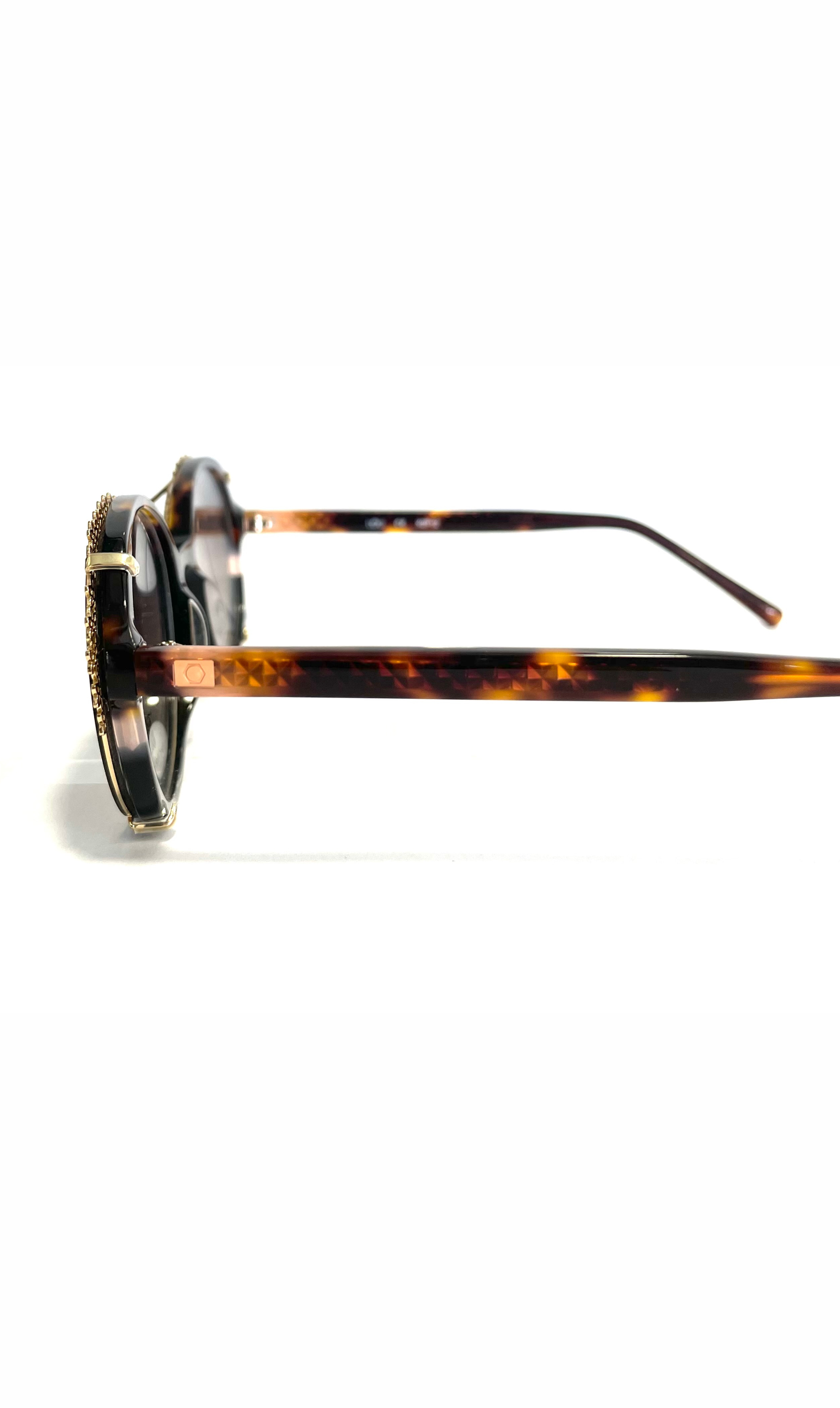 Lunettes tilou à clips solaire, motif écaillé
