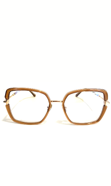 Lunettes carrées à insert en acétate 
