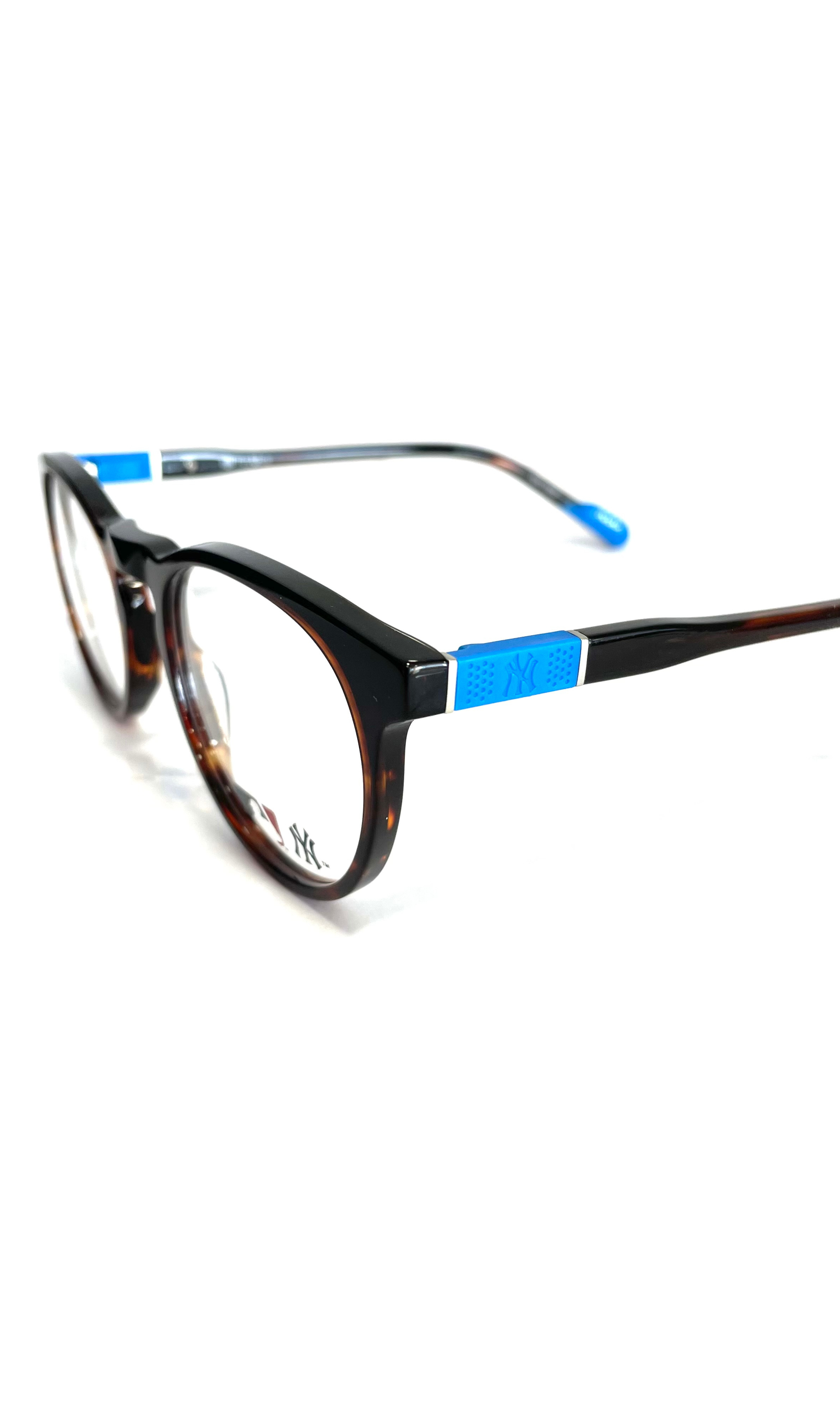 Lunettes NYY écaillées et détails bleus