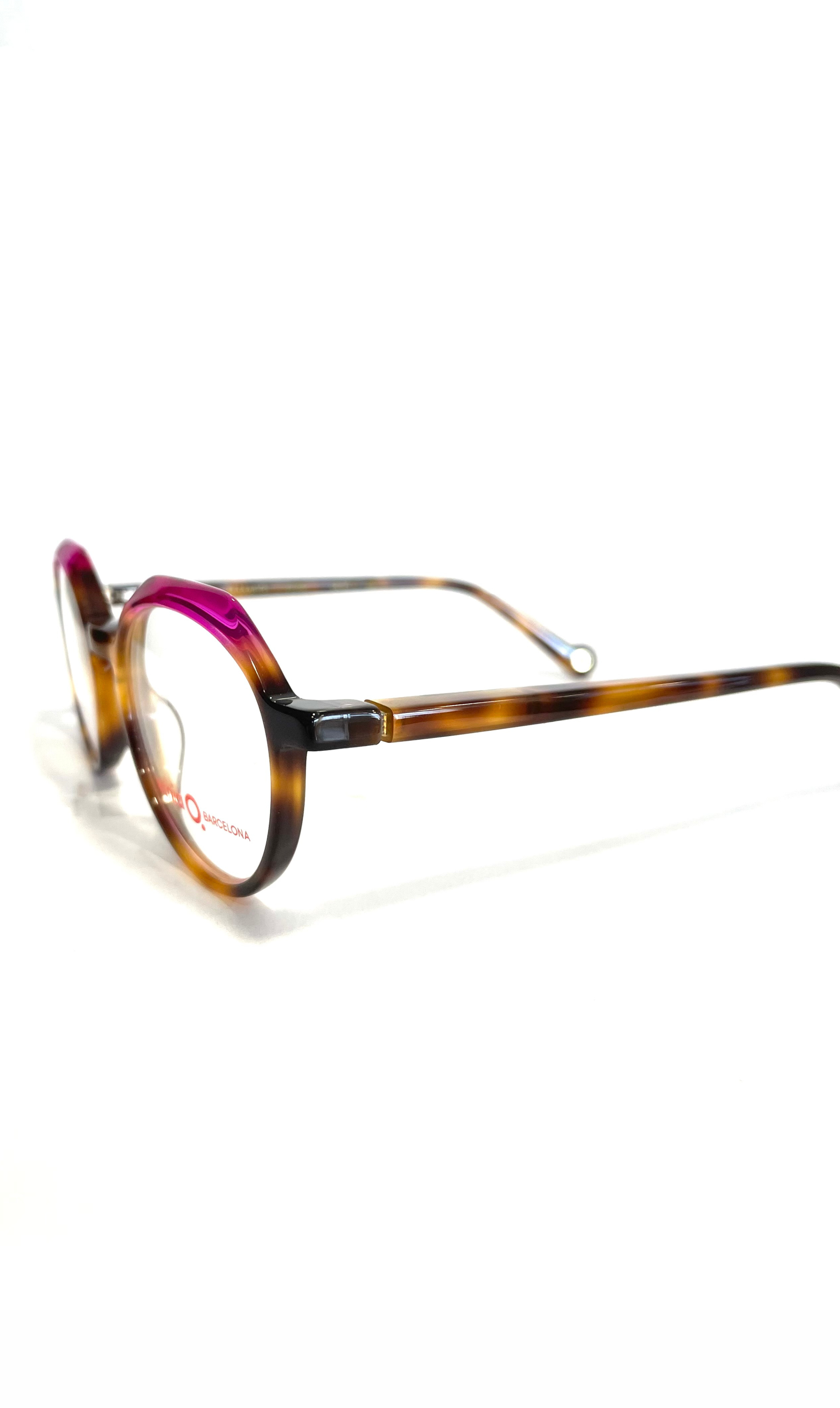 Lunettes Etnia Barcelona rondes à motifs violet et écaillé
