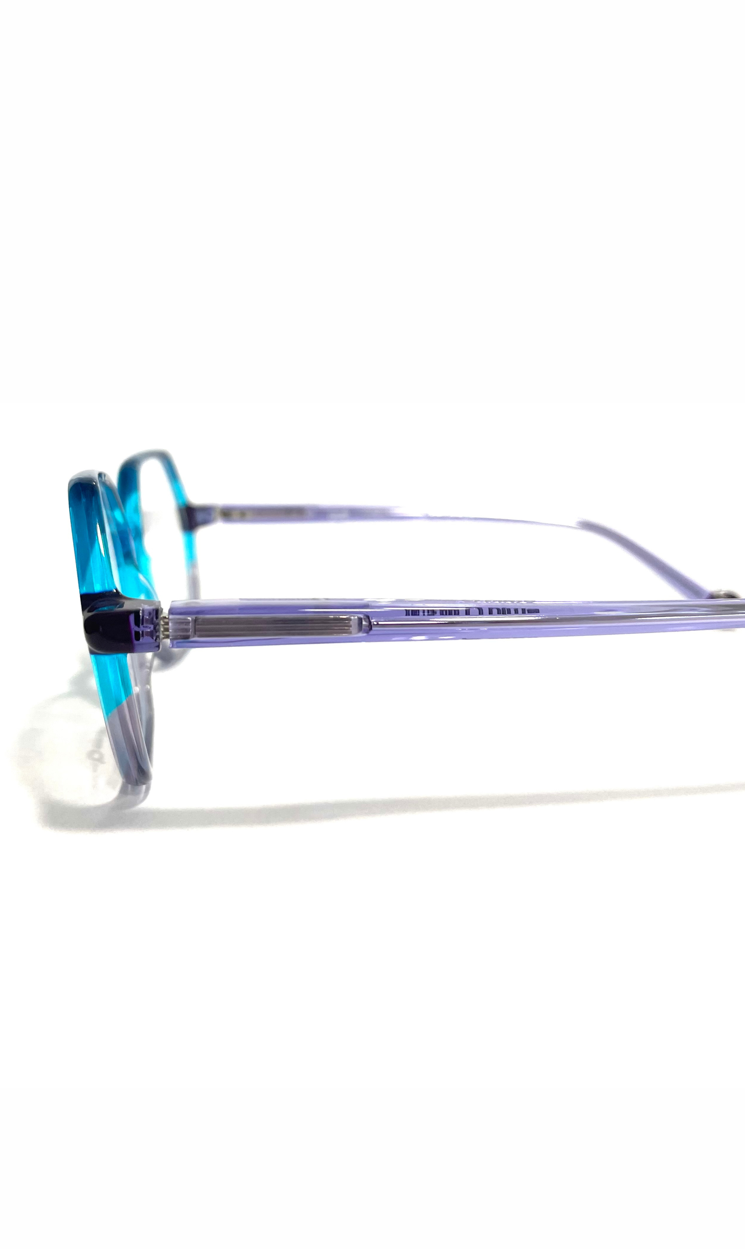 Lunettes Etnia Barcelona hexagonales bleues et violettes