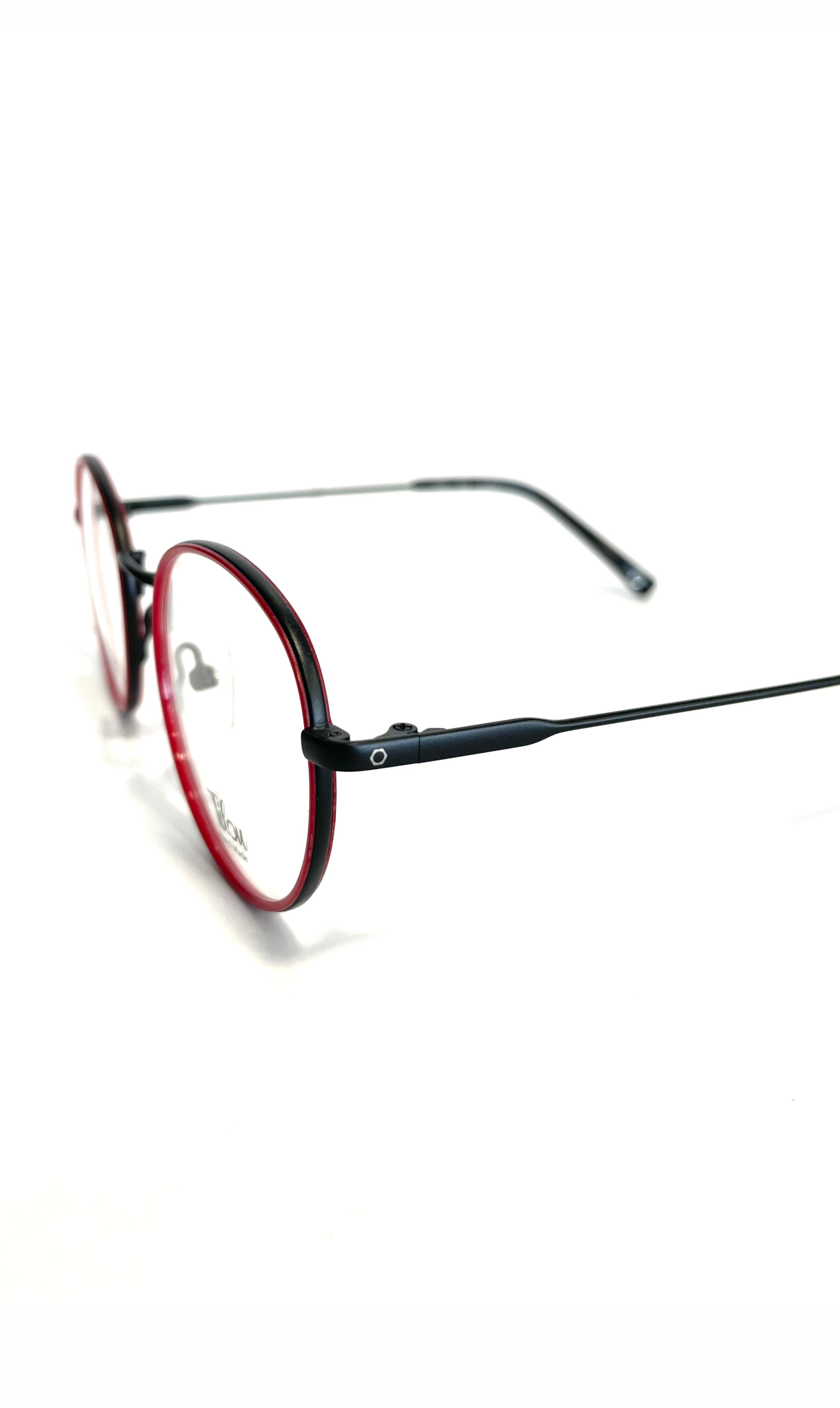 Lunettes TiLou en métal rouges et noires