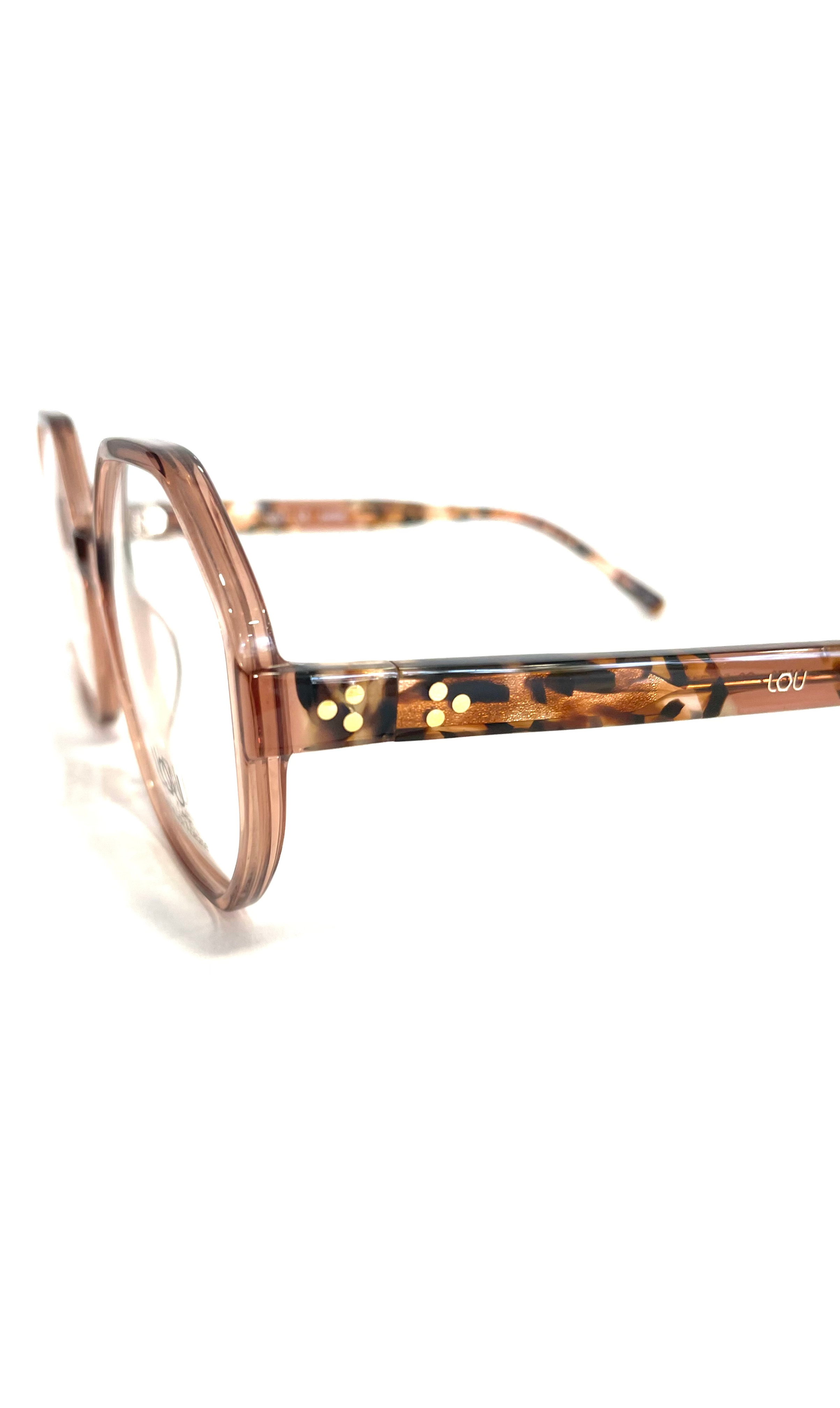 Lunettes Lou roses et motif écaille rose