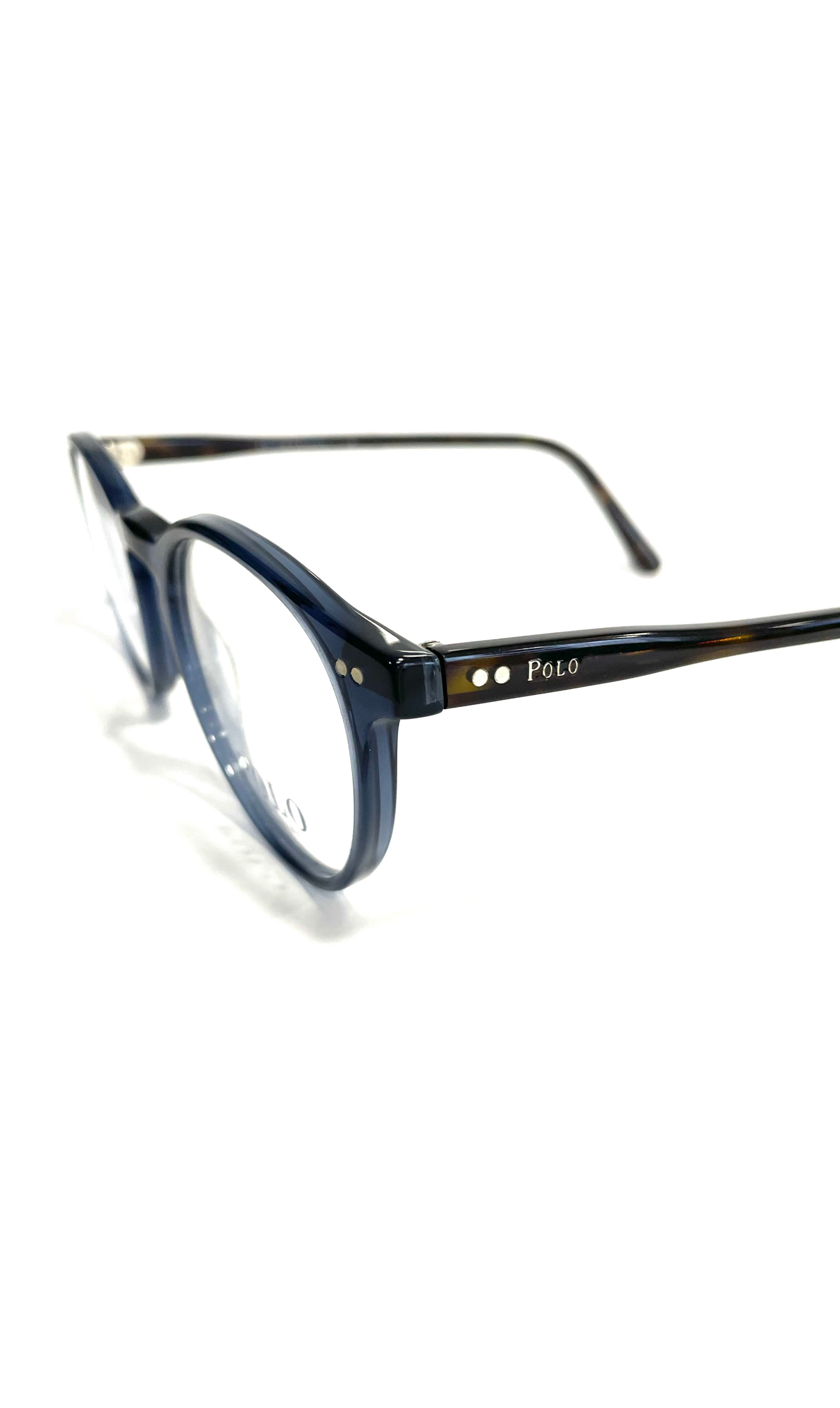 Lunettes Polo bleues à branches écaillées