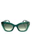 Lunettes de soleil vert bleuté 