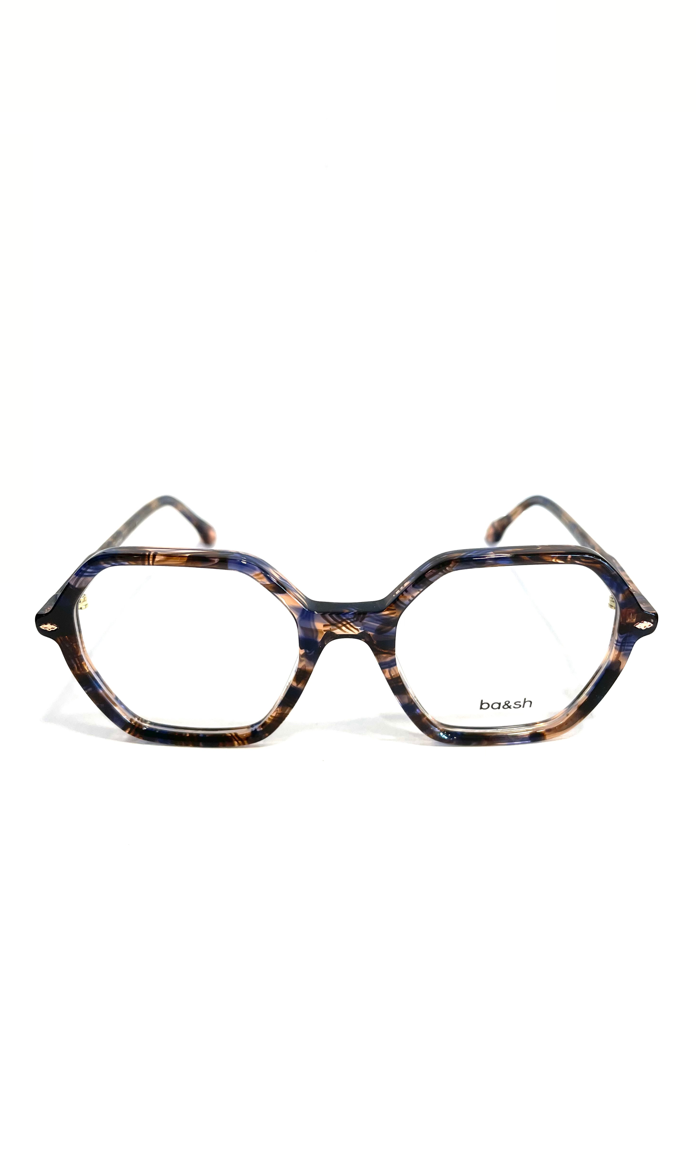 Lunettes motifs bleus/marrons