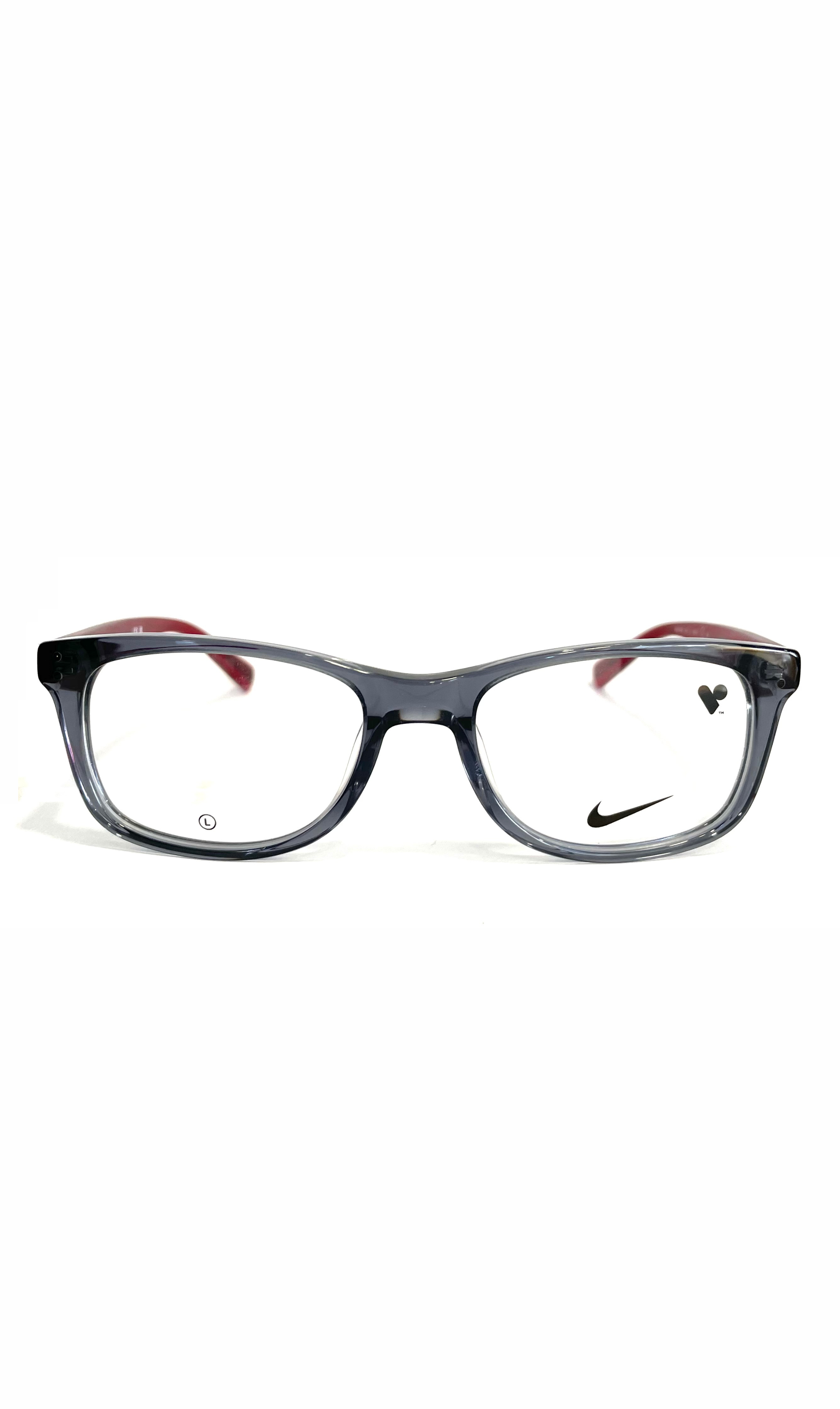 Lunettes Nike Unisexe Grises à branches rouges 