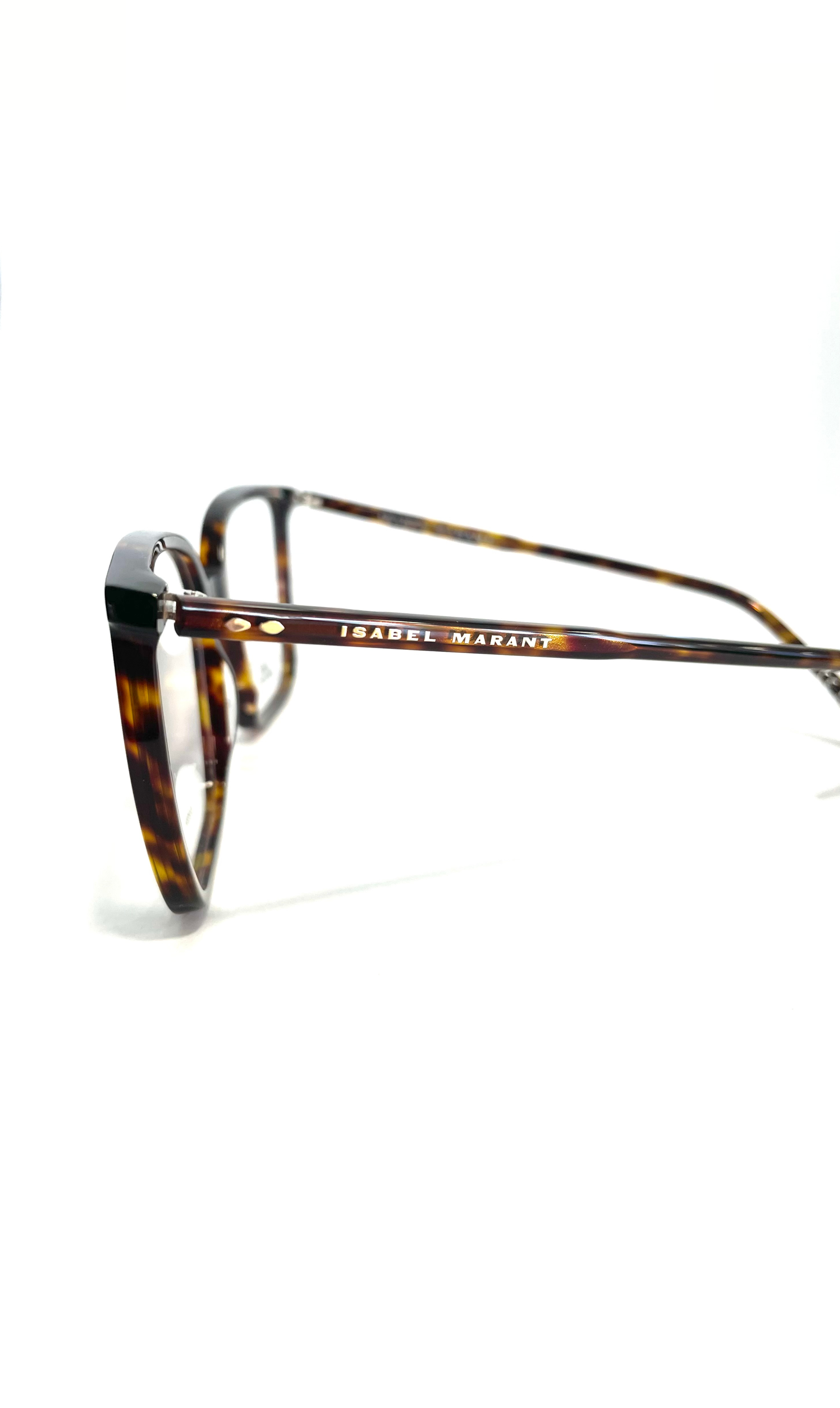 Lunettes écaillées fines rectangulaires