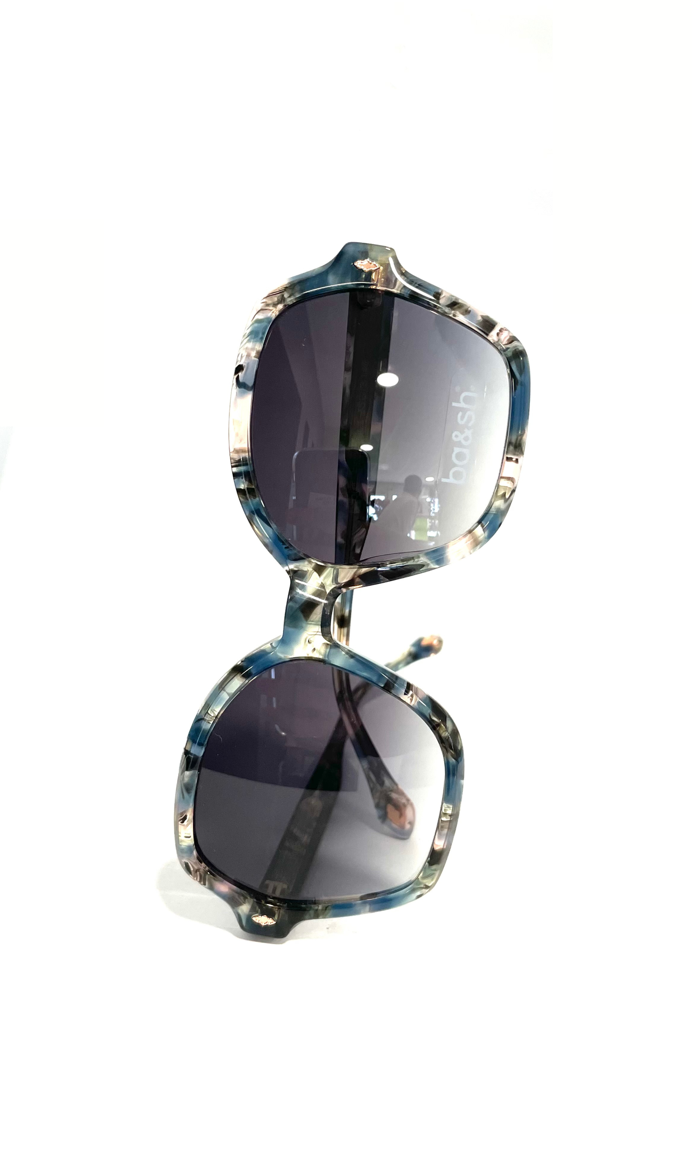 Lunettes de soleil motifs bleus/verts