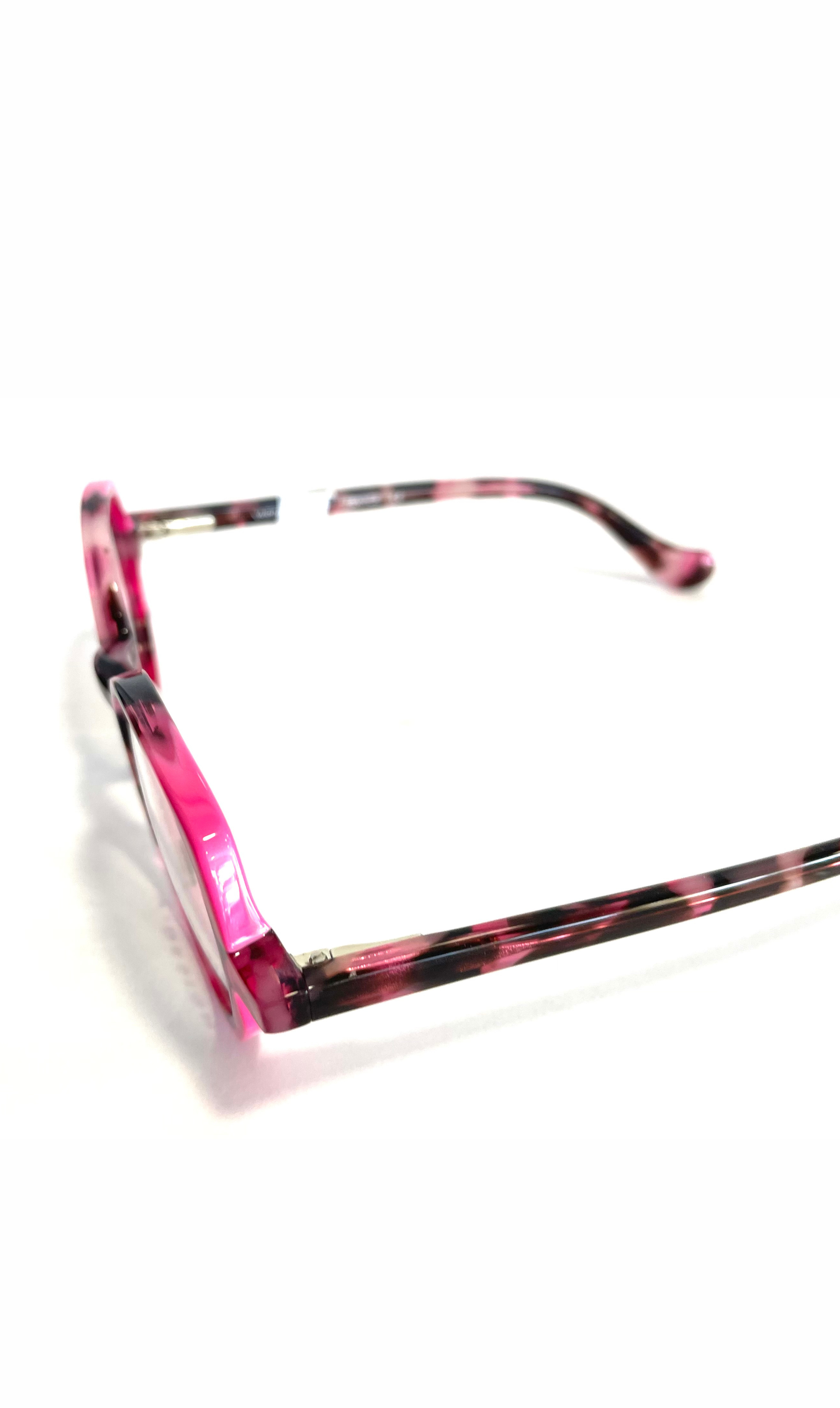 Lunettes V.Design à motif écaillé rose