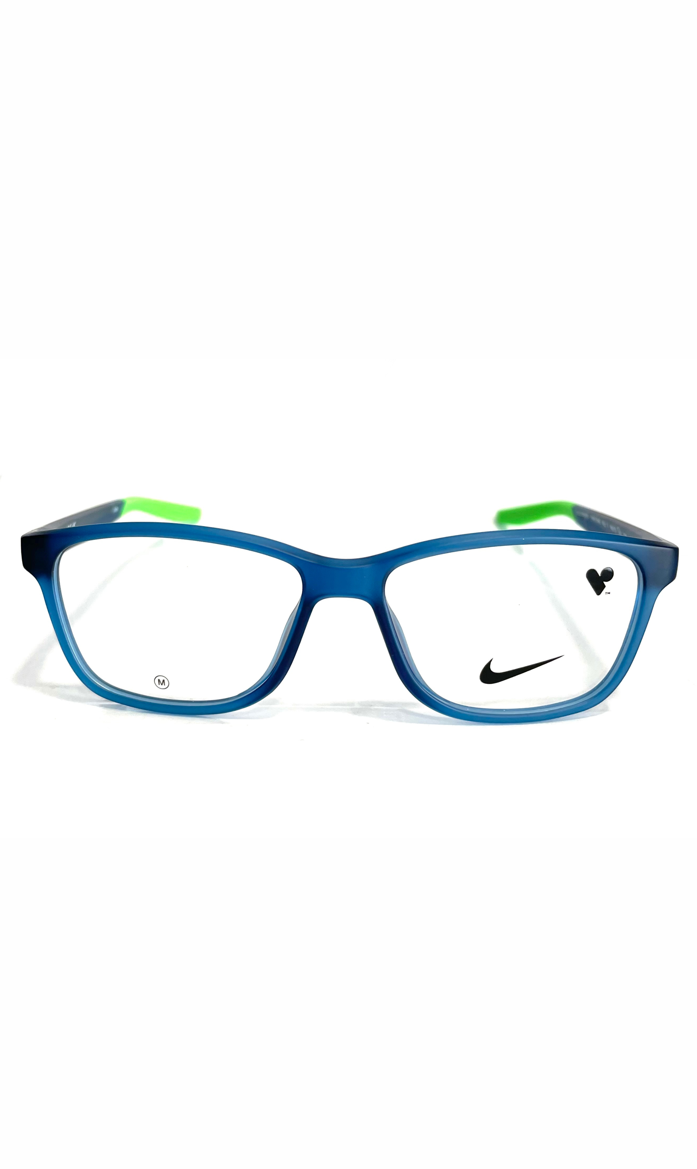 Lunettes Nike Unisexe Bleues à branches bleues et vertes fluo