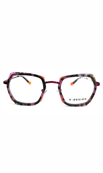 Lunettes V.Design Violettes et Noires 