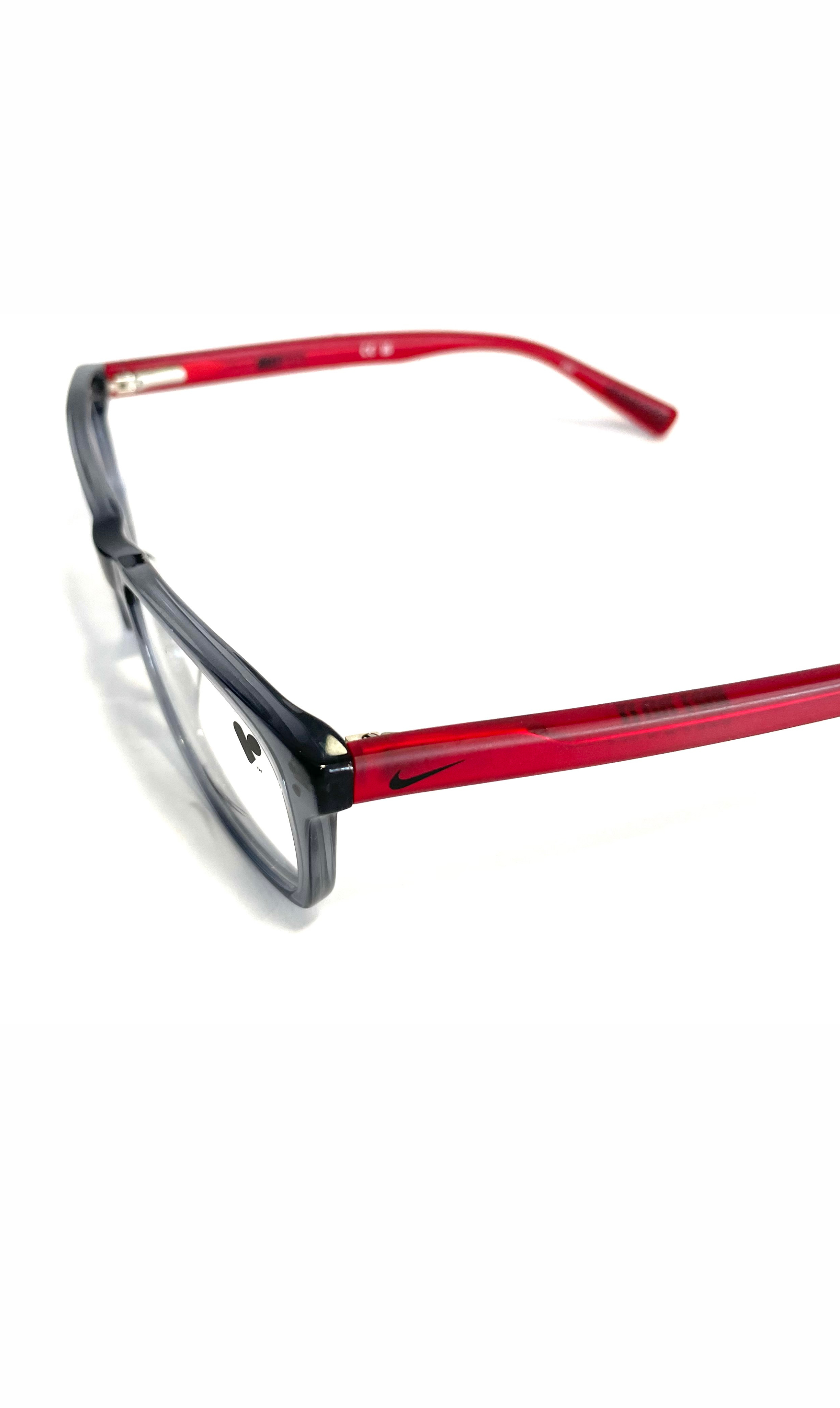 Lunettes Nike Unisexe Grises à branches rouges 