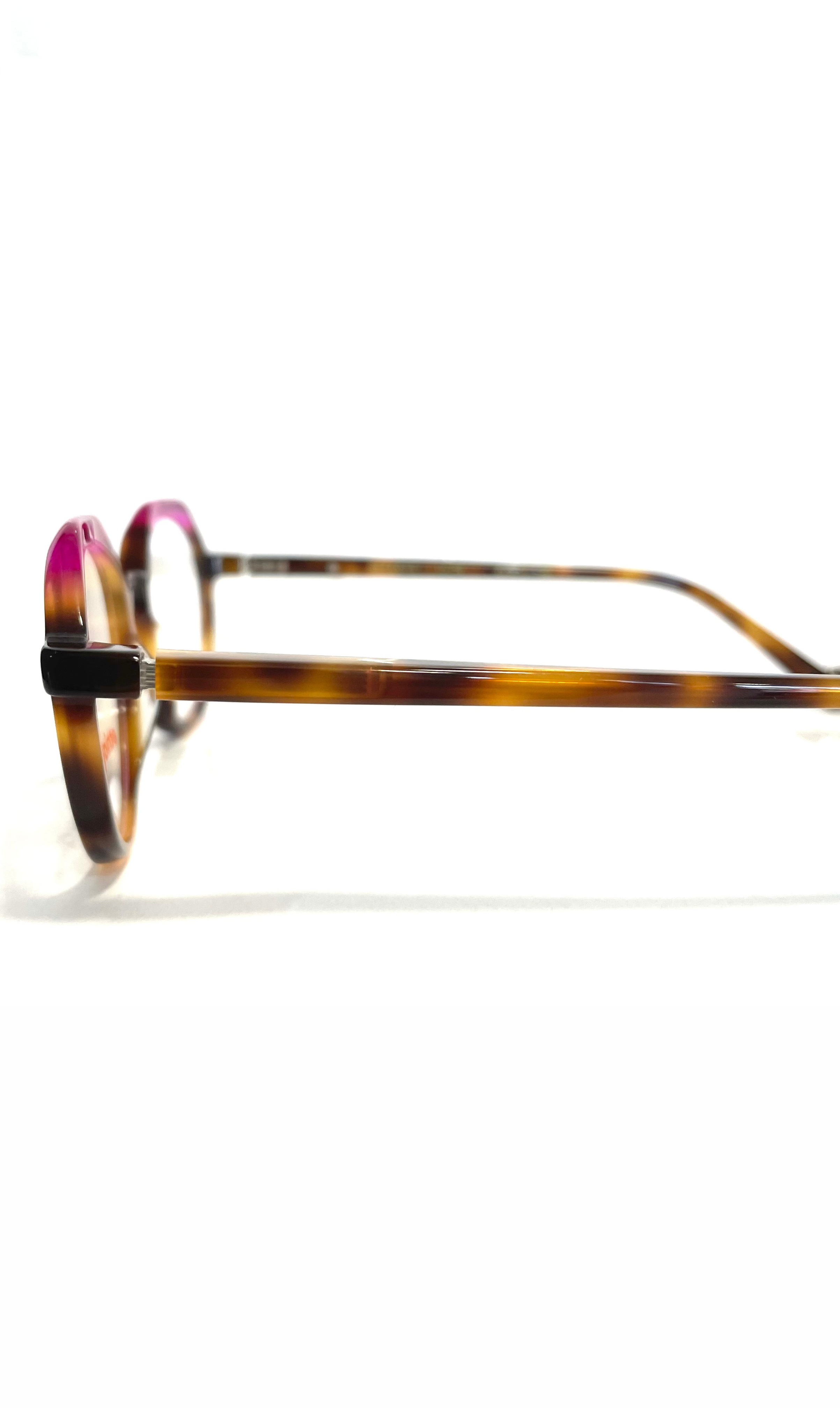 Lunettes Etnia Barcelona rondes à motifs violet et écaillé