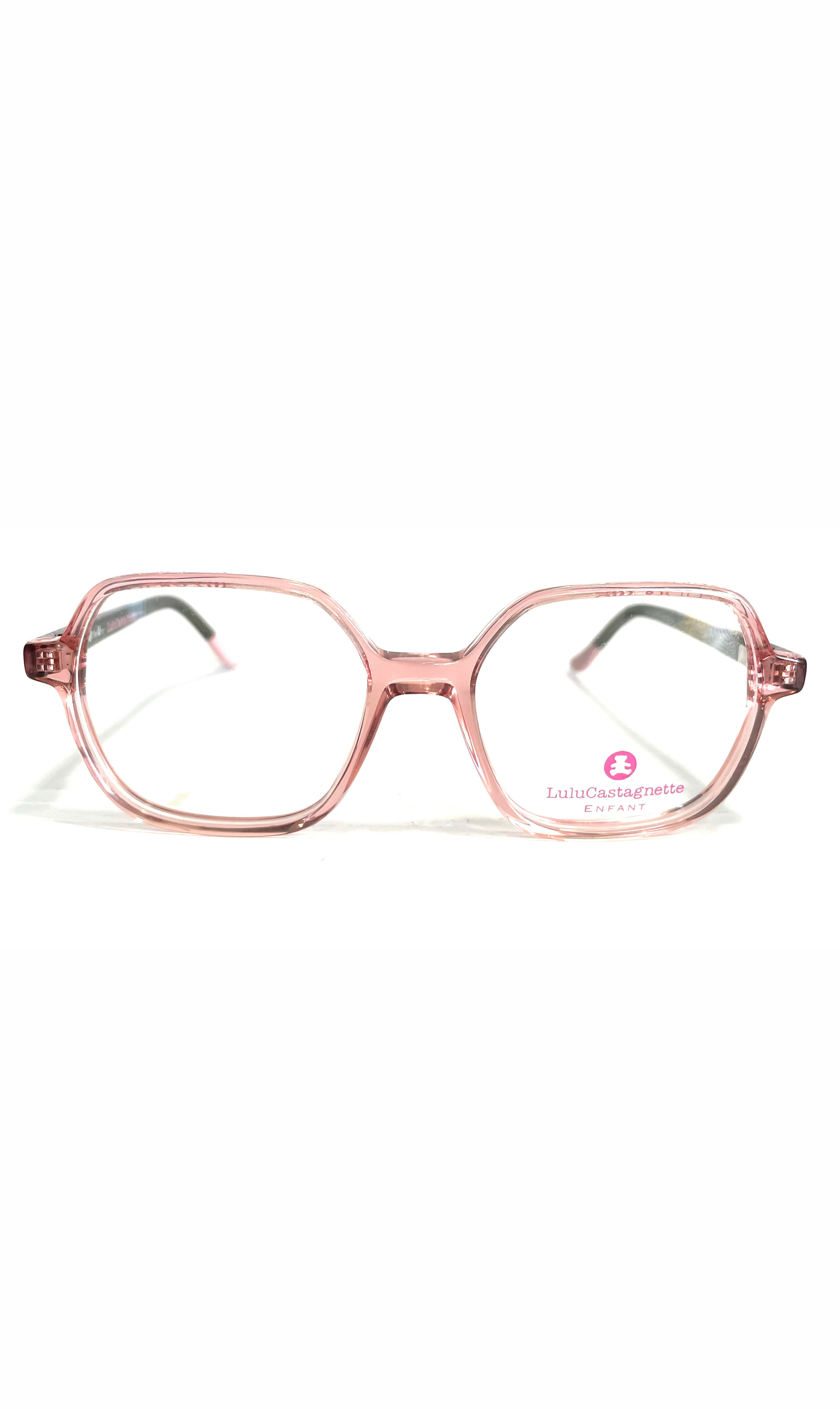 Lunettes LuluCastagnette hexagonales roses