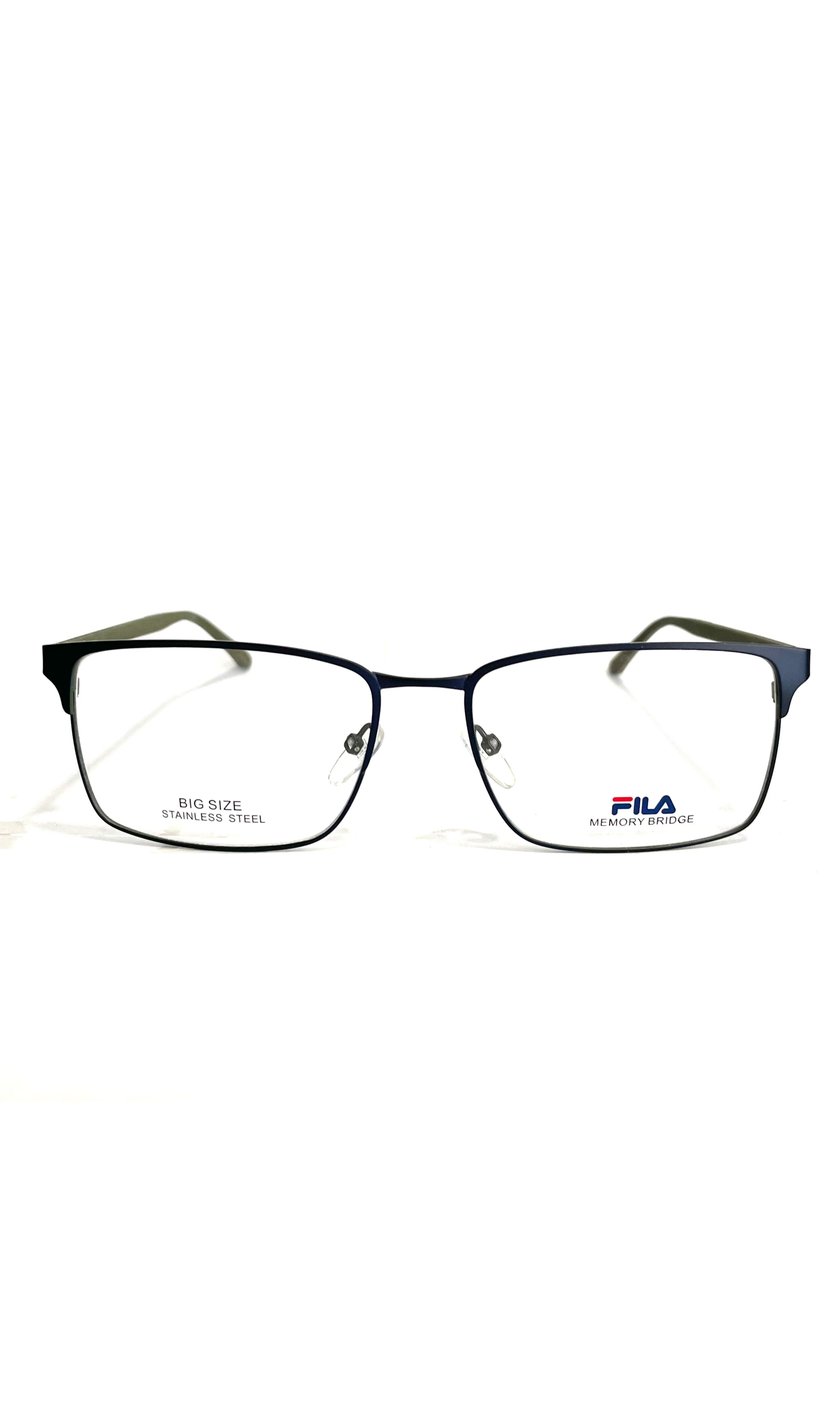 Lunettes Fila vert kaki, bleu marine et imitation carbone