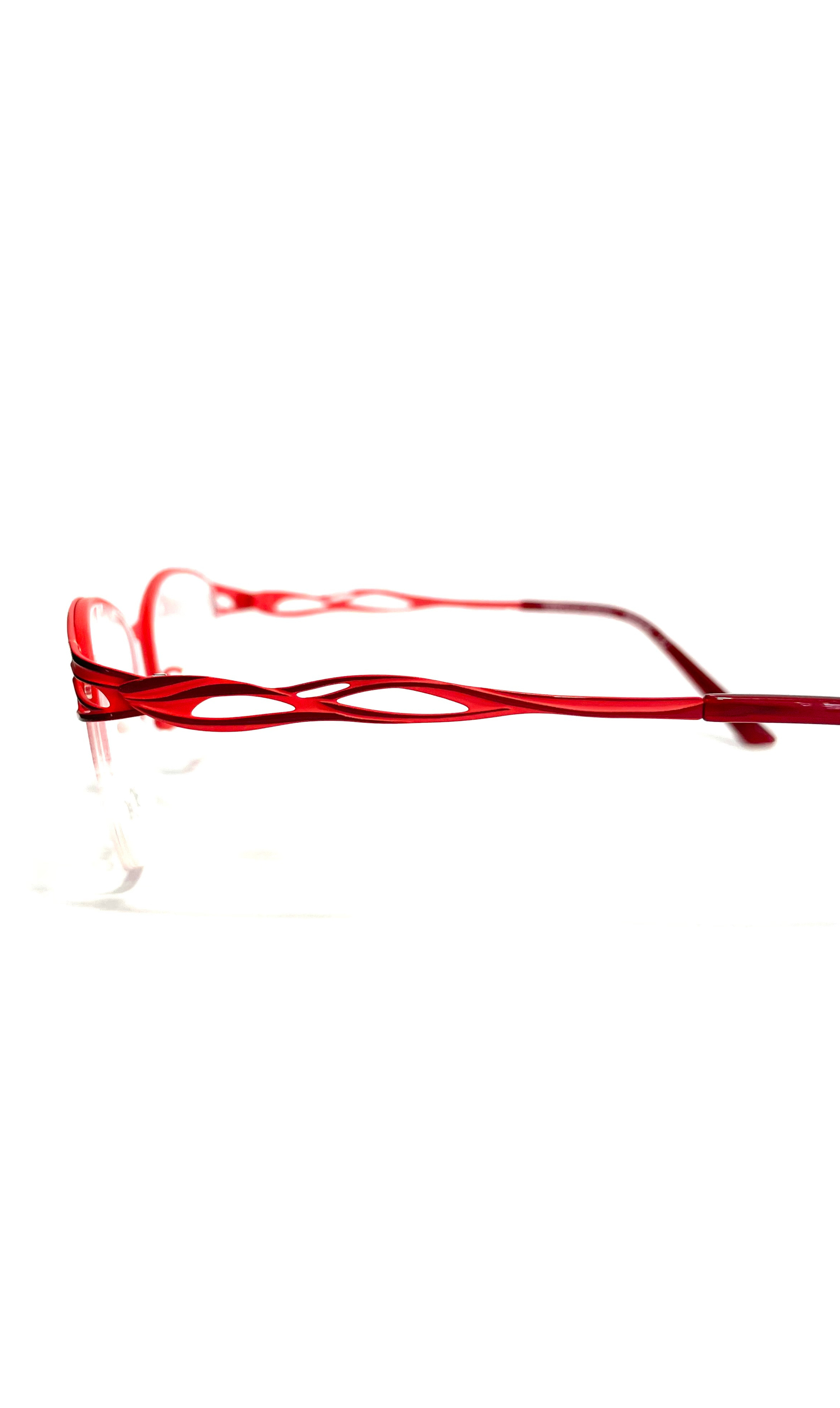 Lunettes Bovélo demi-cerclées rouges