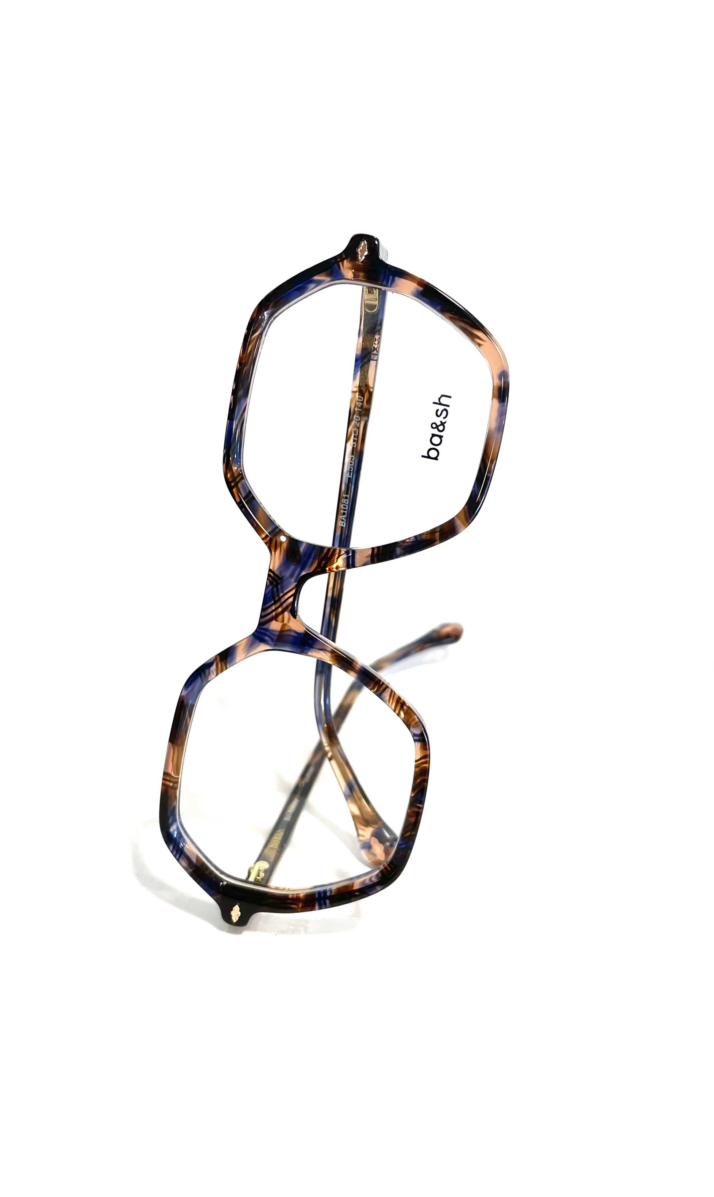 Lunettes motifs bleus/marrons