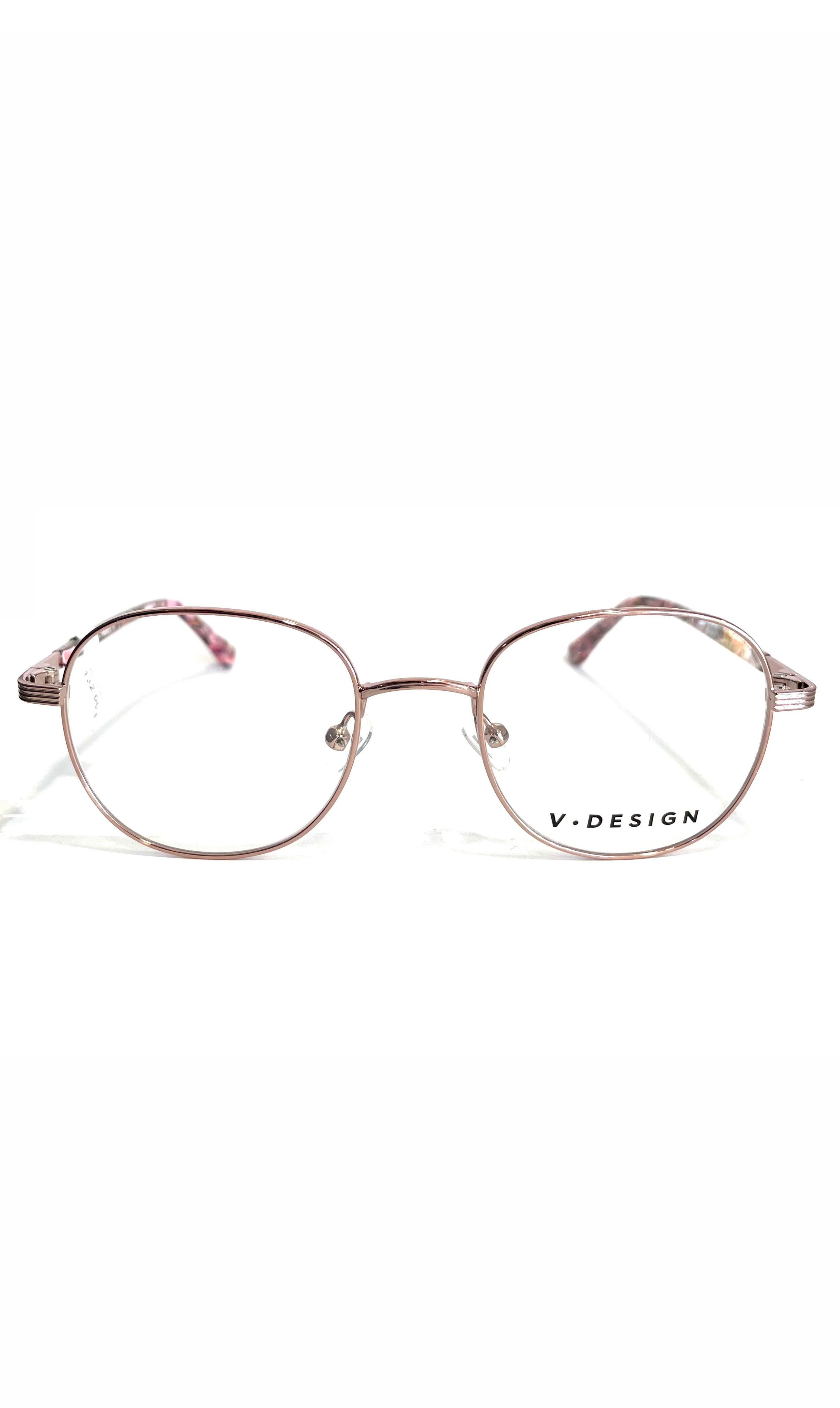 Lunettes V.Design en métal rose
