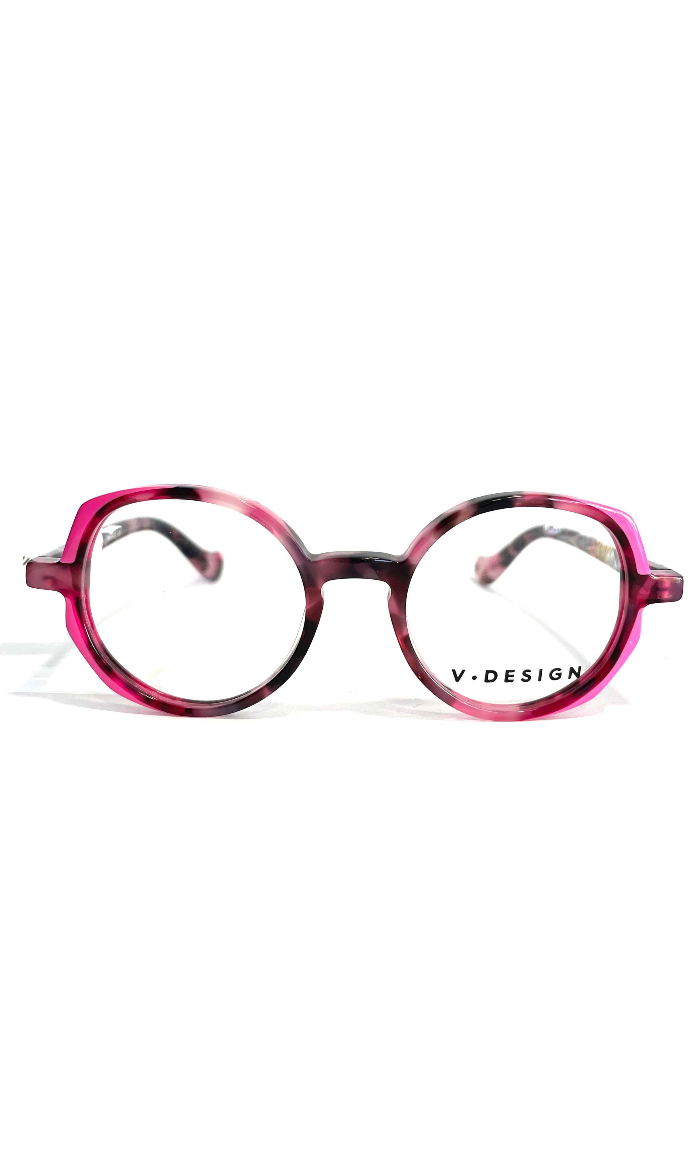 Lunettes V.Design à motif écaillé rose
